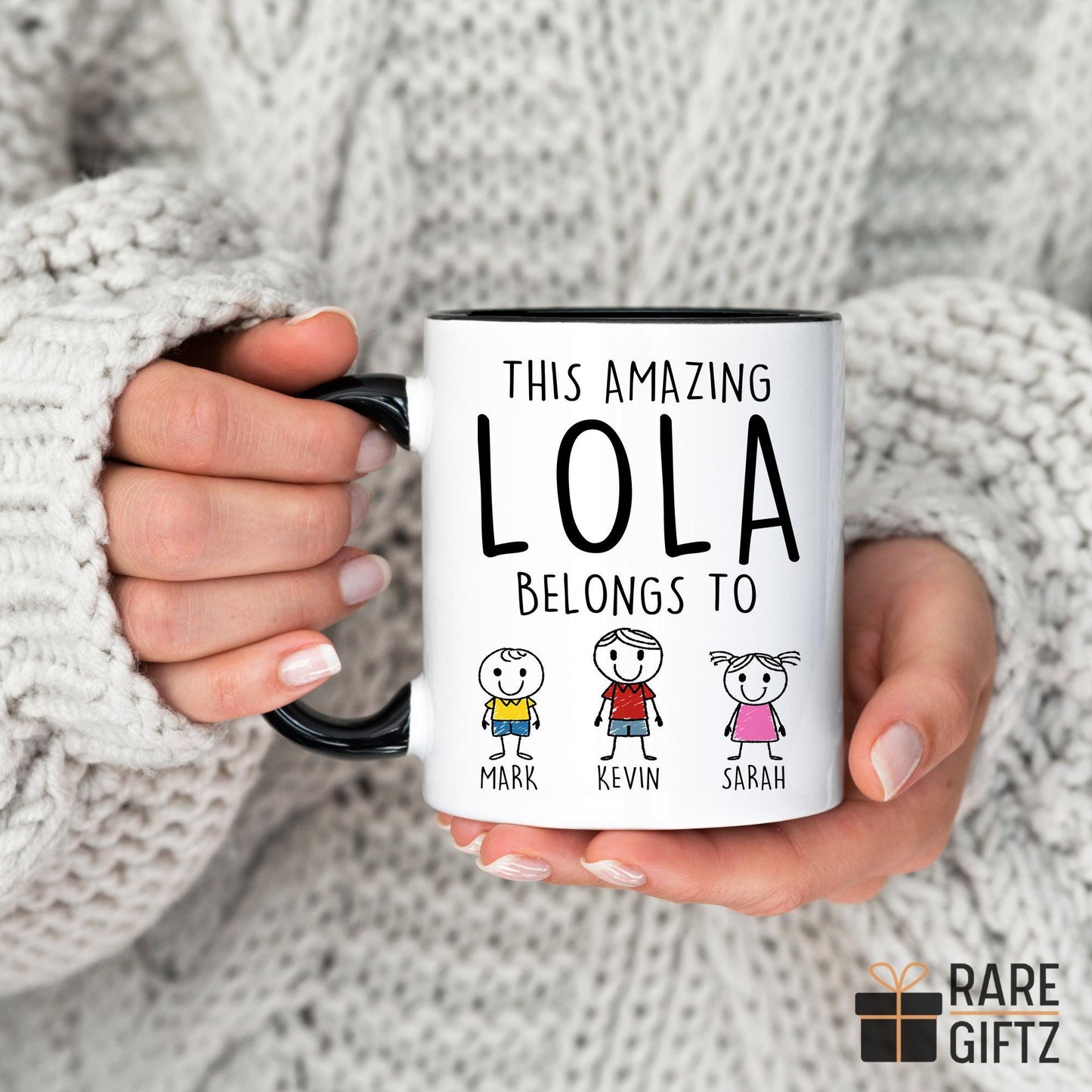 Best Lola Gift, Custom Lola Coffee Mug, Funny Lola Birthday Gift, Lola Christmas Gift, Lola Mother's Day Gift, Granddaughter Grandkids Gift