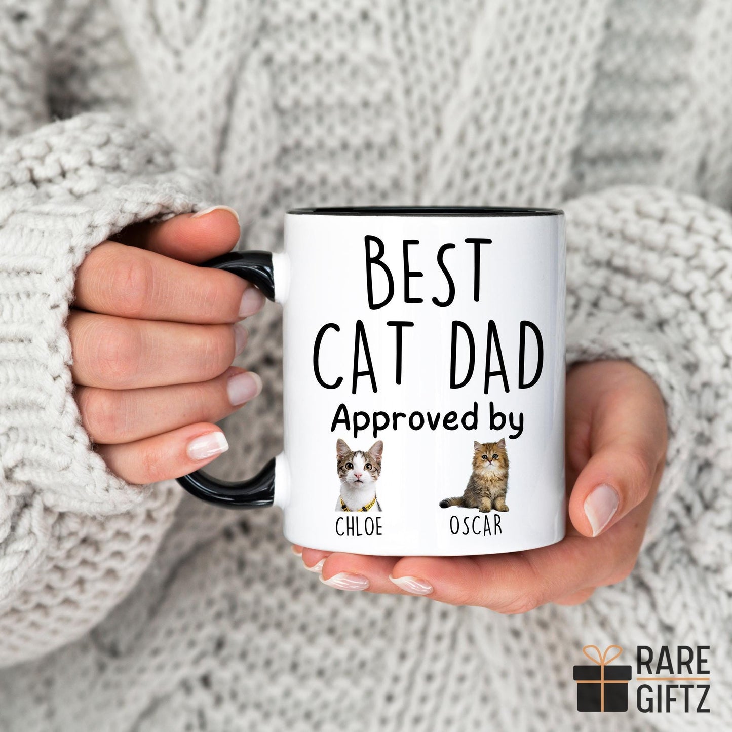 Cat Dad Gift, Personalized Cat Dad mug, Custom Cat Dad Gift, Christmas Cat Owner Present, Funny Cat Father's Day Gift, New Cat Owner Dad Men