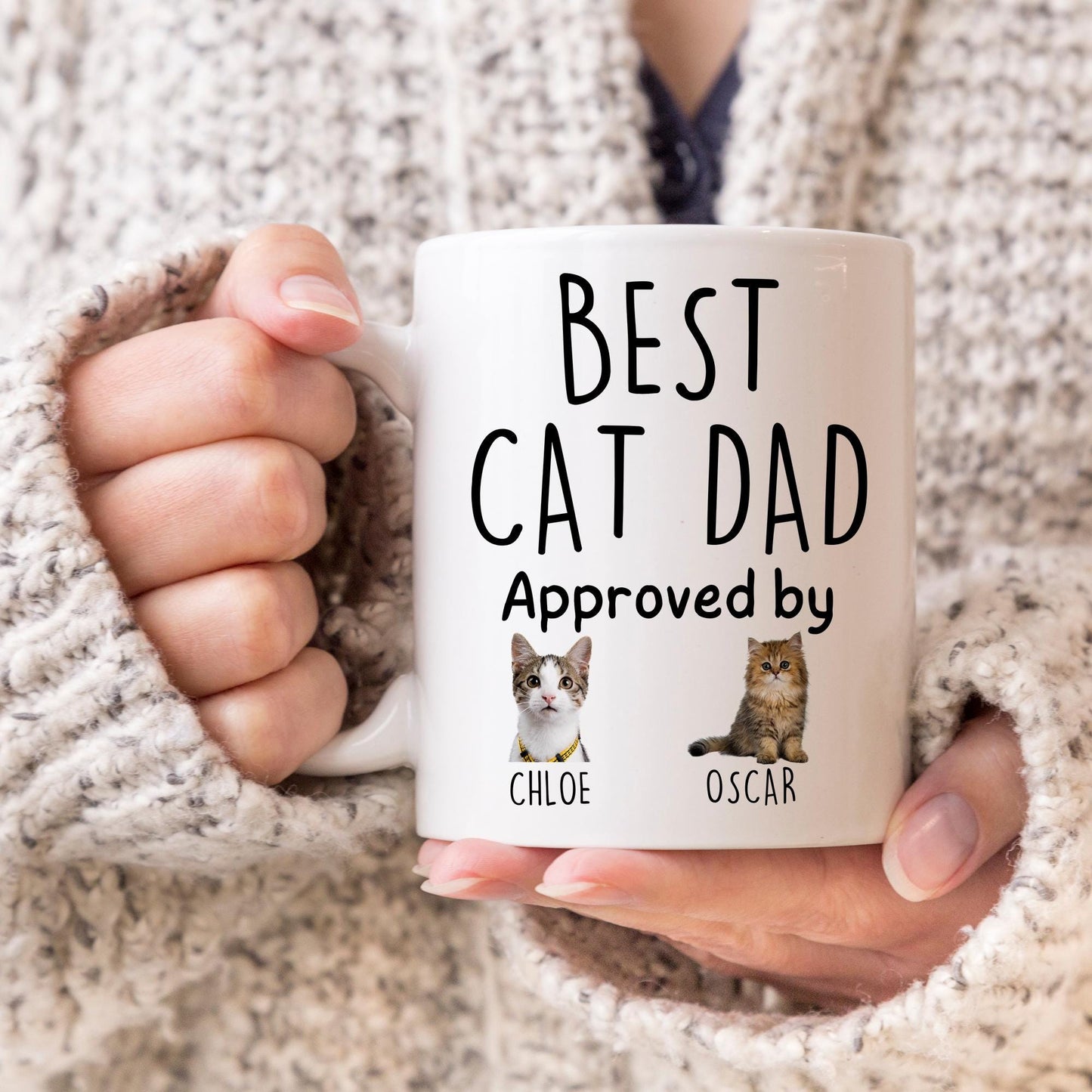 Cat Dad Gift, Personalized Cat Dad mug, Custom Cat Dad Gift, Christmas Cat Owner Present, Funny Cat Father's Day Gift, New Cat Owner Dad Men