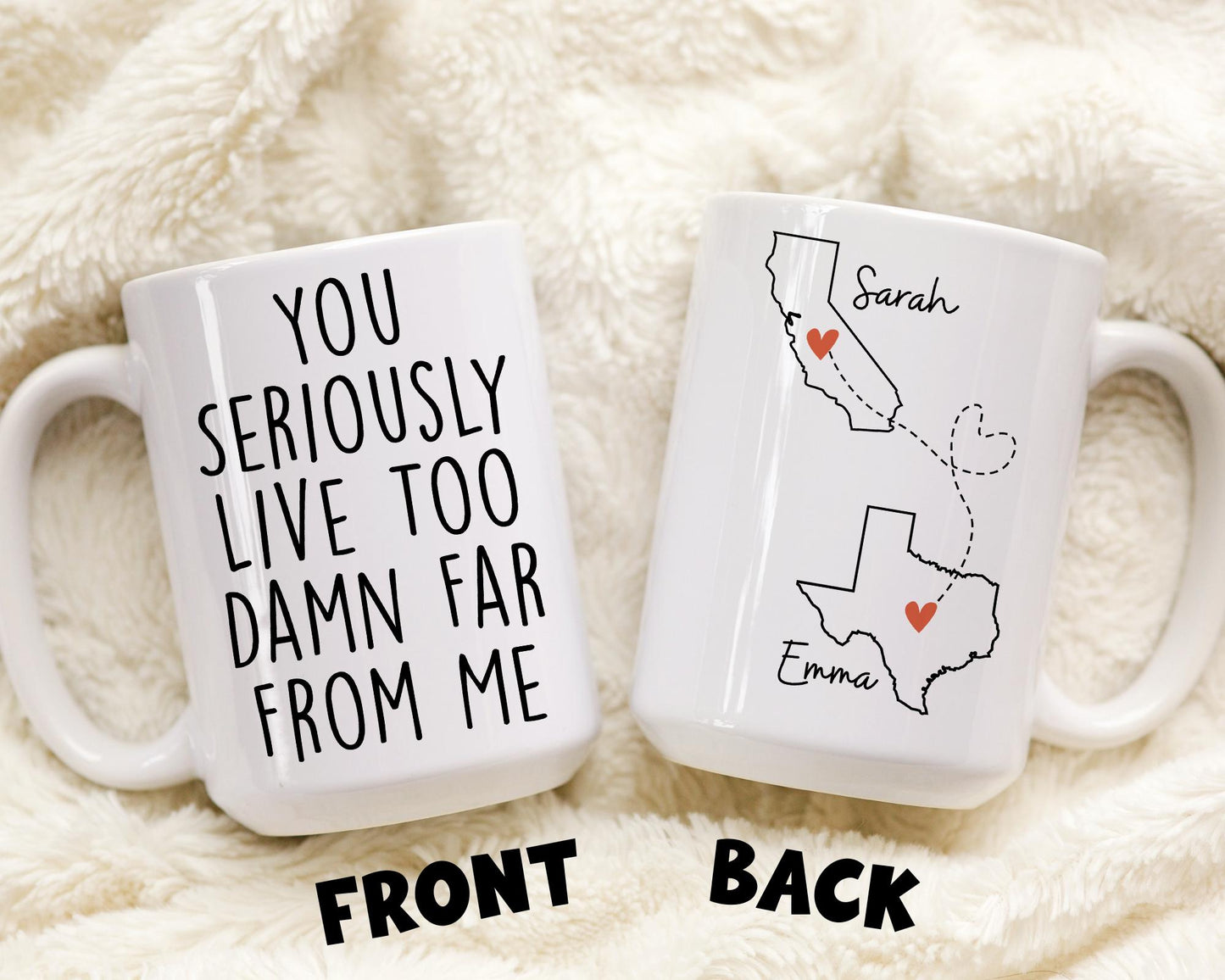 Best Friend Gift, Work Bestie Relocating, Sister Birthday Gift, Missing You Gift, Long Distance Friend, Birthday Gift, Bff Mug, Custom State
