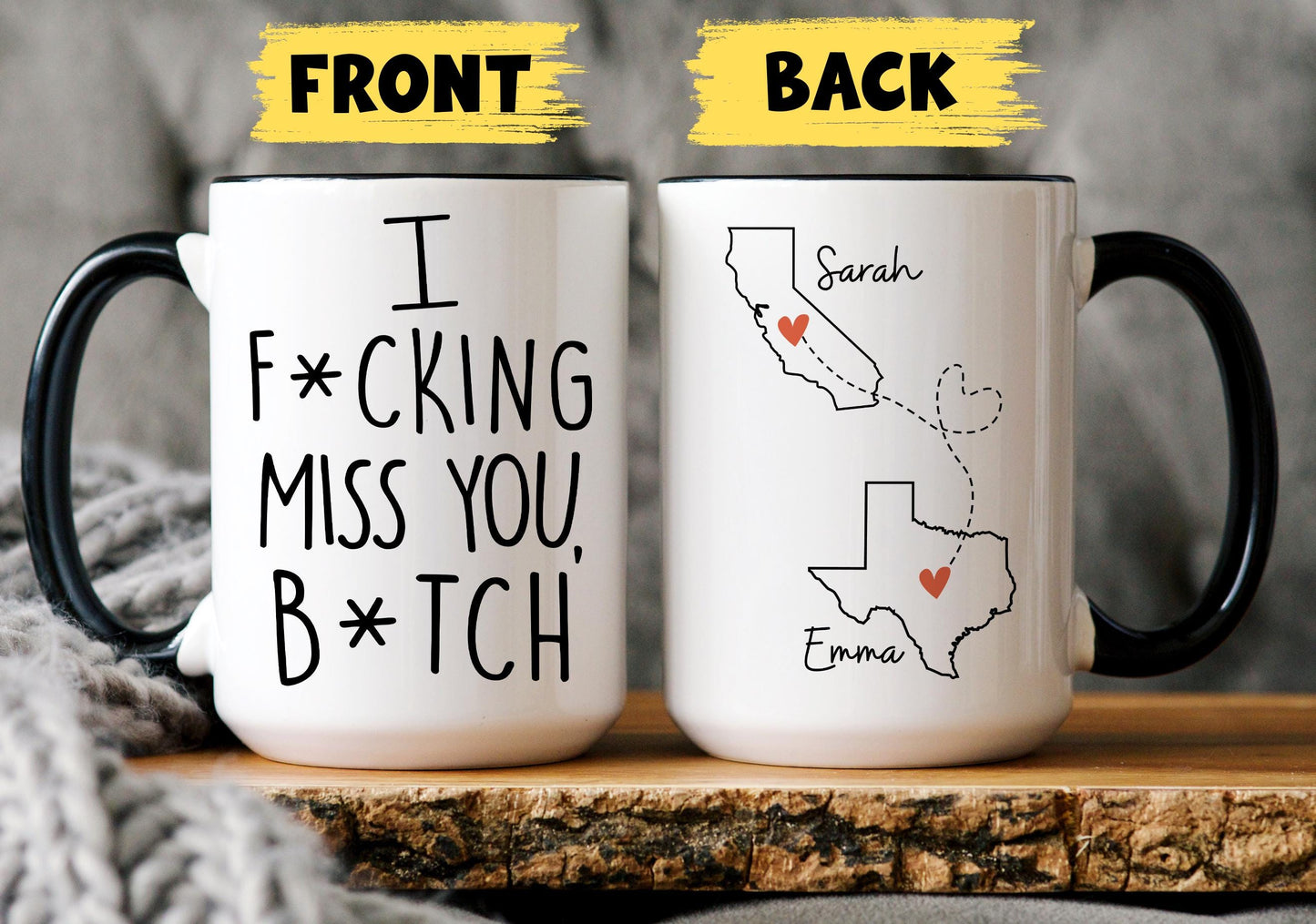 Custom Bestfriend gift, Birthday gift for friend, Soul Sisters Mug, Long Distance Mug, Christmas Gift For Friend, State to State Present