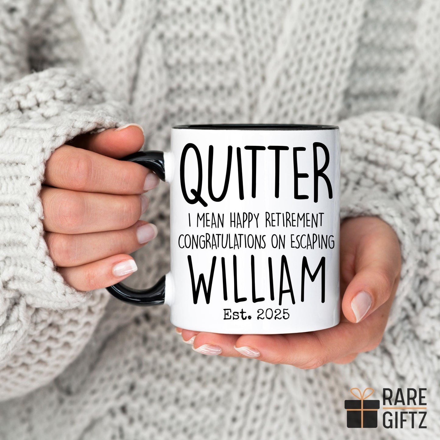 Personalized Retirement Mug, Retirement Gift for Men, Retirement Coffee Cup, Gift For Retired Coworker, Officially Retired Man Woman Gift