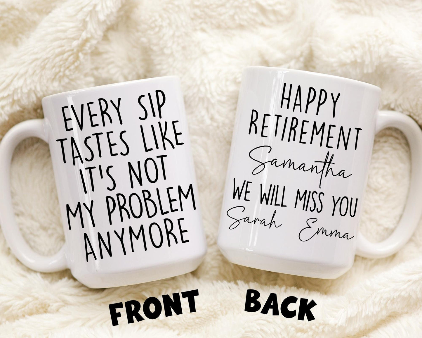 Personalized Happy Retirement Gift, Custom Retired Mug, Retired Coworker Boss Teacher Gift, Retiring Coffee Mug, Custom Retired Present