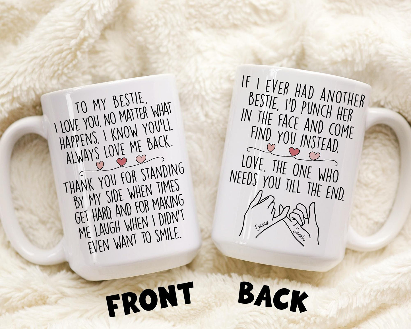 Personalized Bestie Gift, Best Friend Mug, Gift For Friend, Besties Mug, Long Distance Bestie mug, Custom Birthday gift friend, Bff Gift