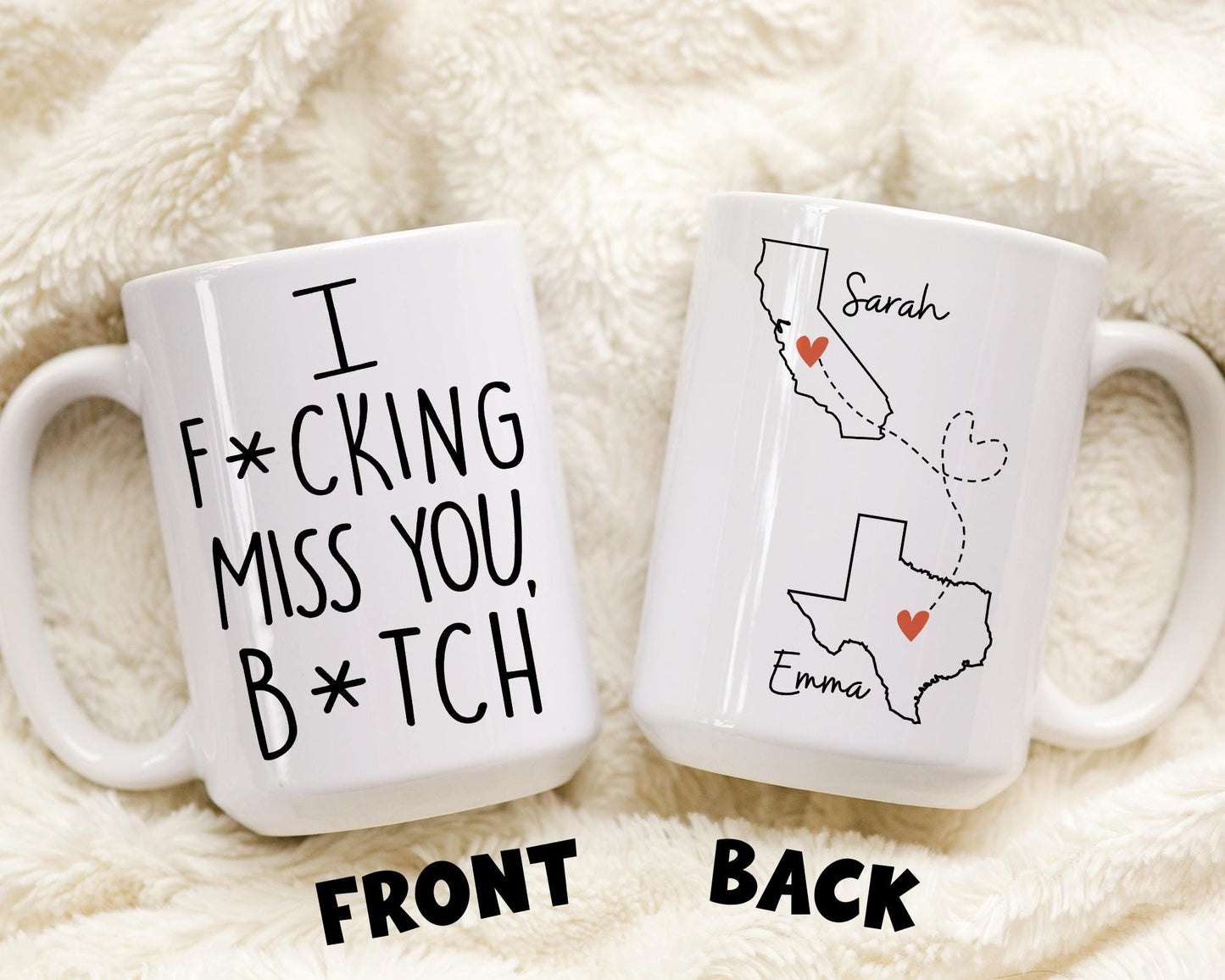 Custom Bestfriend gift, Birthday gift for friend, Soul Sisters Mug, Long Distance Mug, Christmas Gift For Friend, State to State Present