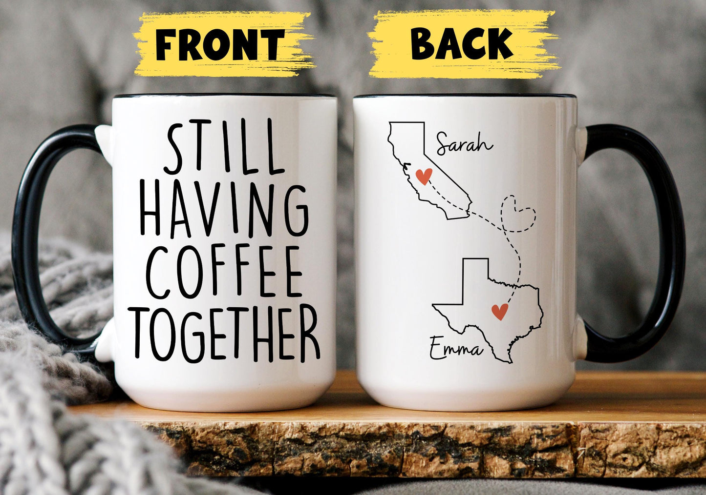 Custom Bestie Mug, Long Distance state mug, Bes Friend mug, Friend Birthday gift, Christmas BFF Gift, Bff Relocating, Work Bestie Moving