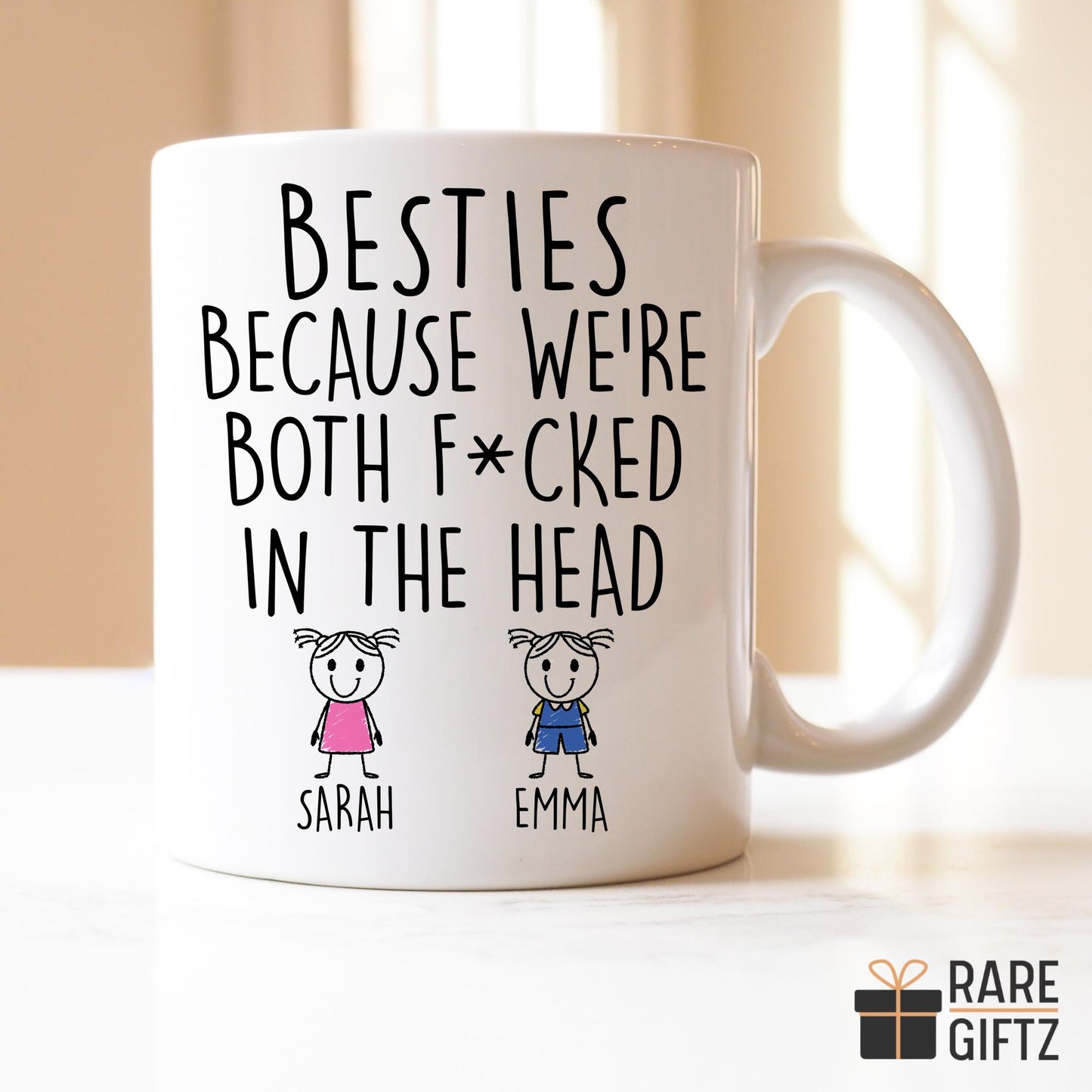 Custom Bestie Gift, Friendship Mug, Best Friend Gift, Funny Bestie Birthday Gift, BFF Gift, Soul Sisters Mug, Funny Work Bestie Friend Gift