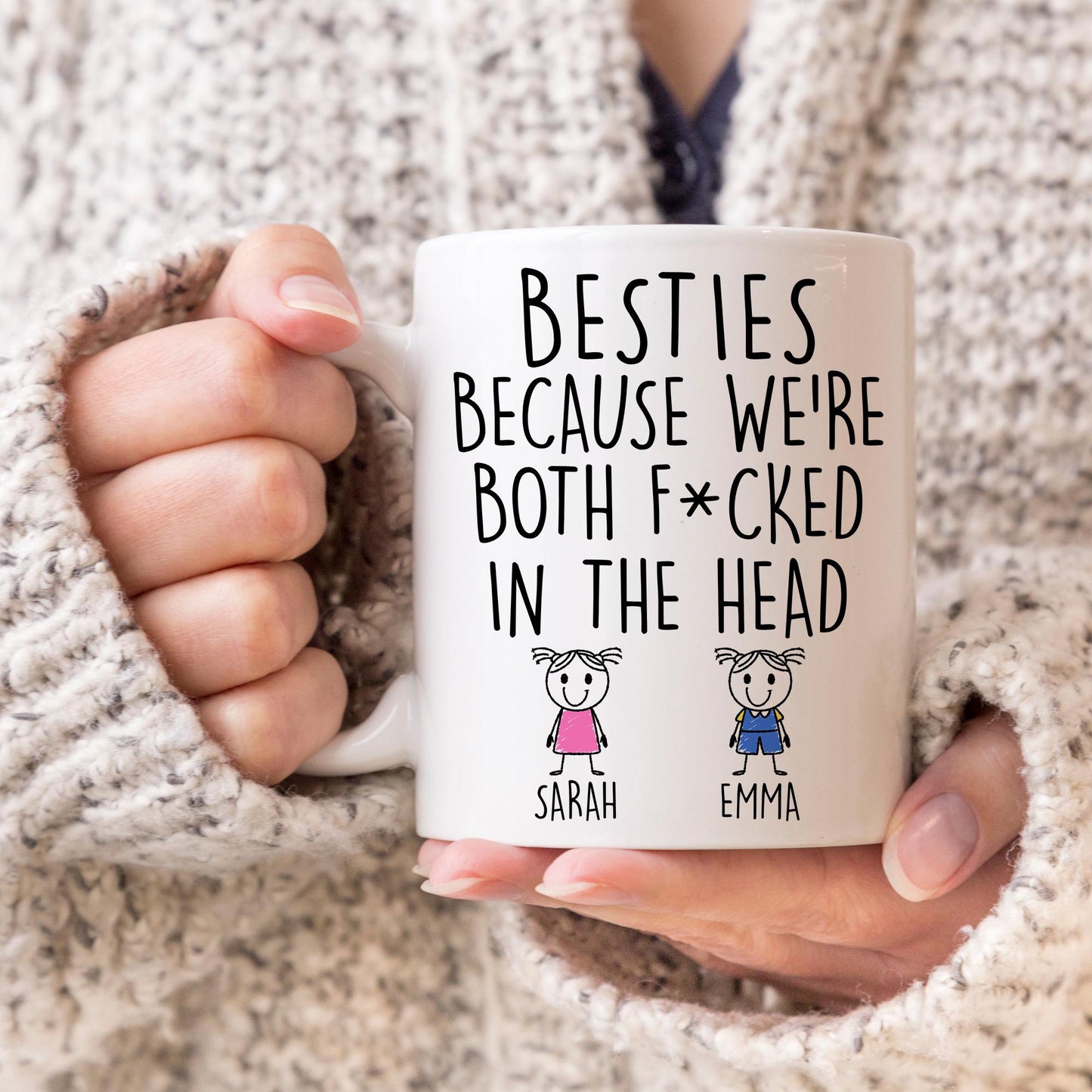 Custom Bestie Gift, Friendship Mug, Best Friend Gift, Funny Bestie Birthday Gift, BFF Gift, Soul Sisters Mug, Funny Work Bestie Friend Gift