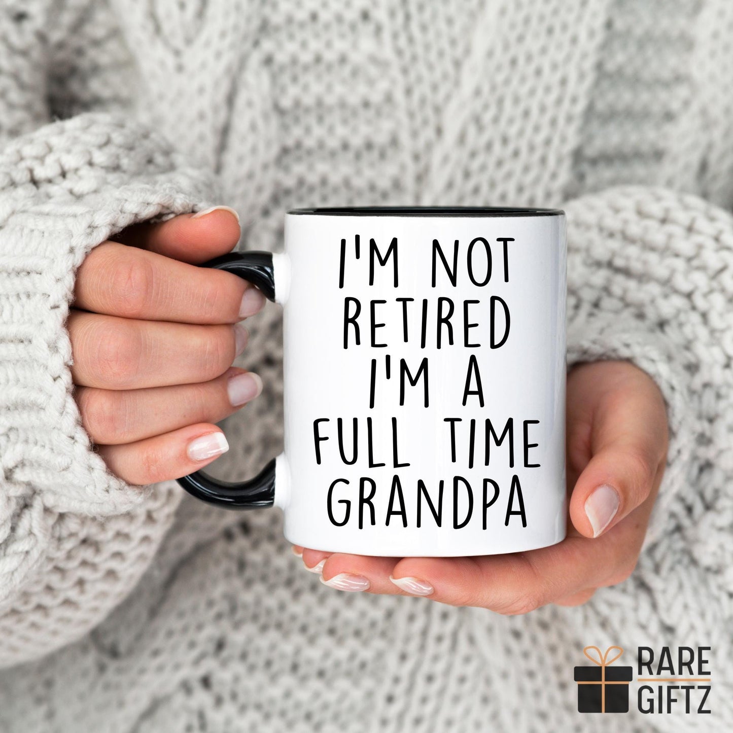 Personalized Grandpa mug, Custom Retired Grandpa Gift, Funny Retirement Mug, Full Time Grandpa Present, Newly Retired Grandpa, Retirement