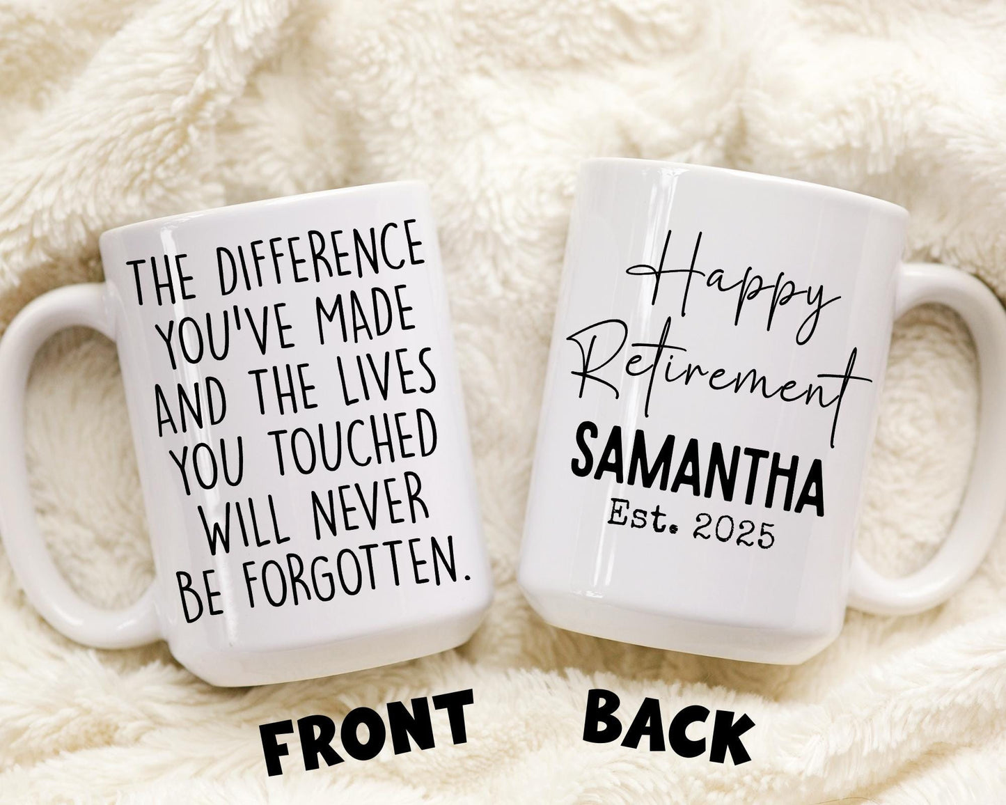 Custom Retirement Mug, Personalized Happy Retirement Gift, Custom Retired For Women Her, Retirement Party, Friend Boss Coworker Mom Present