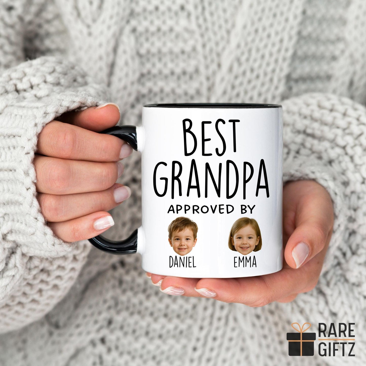 Custom Grandpa mug, Grandpa Gift, Best Grandpa Present, Christmas Gift Grandpa, New Papa Gift, Personalized Pepaw Cup Grandkids Baby Picture