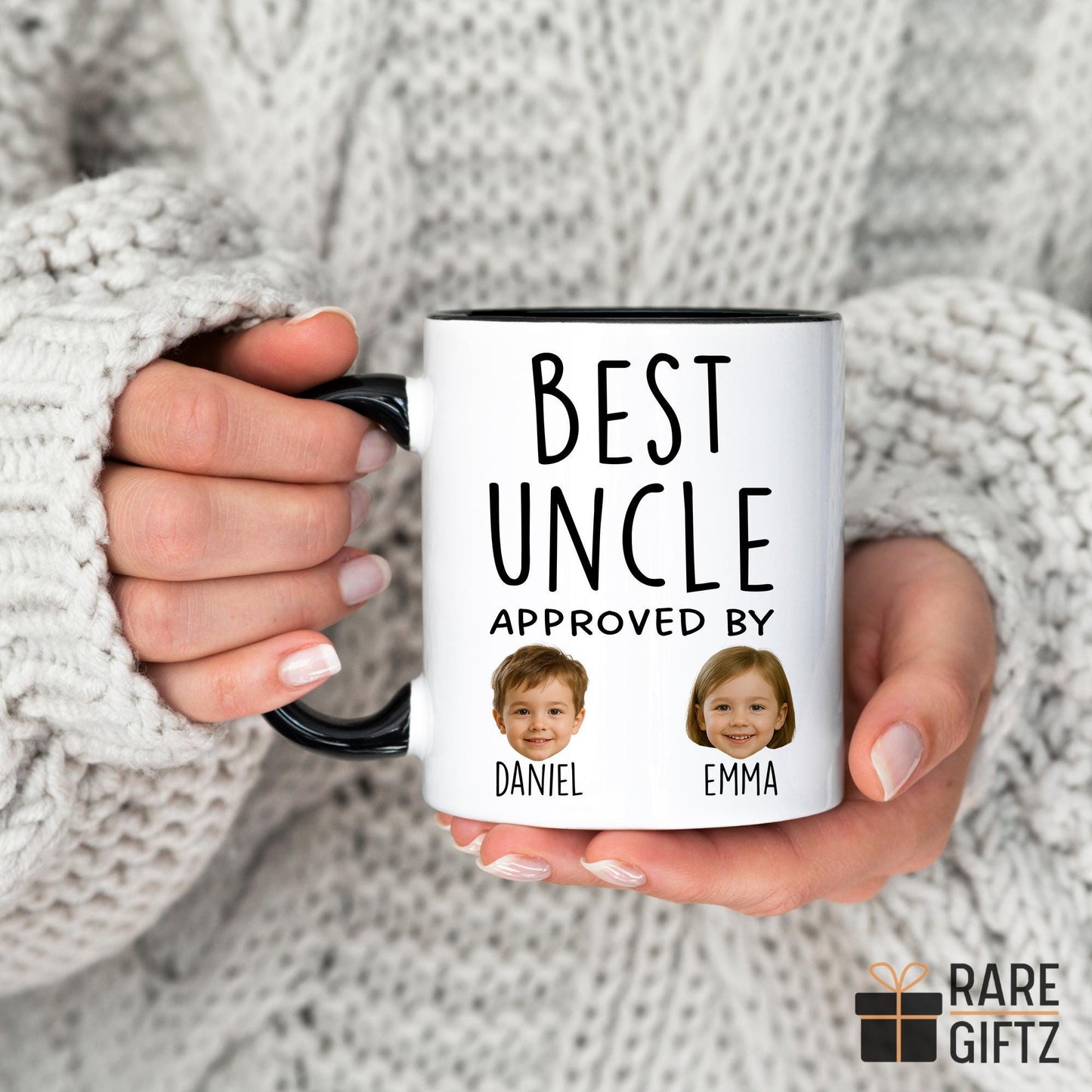 Custom Uncle Photo Mug, Best Uncle Ever Gift, Personalized Nephew Niece Uncle, Uncle Coffee Cup, Uncle To be Gift, Christmas Uncle Present