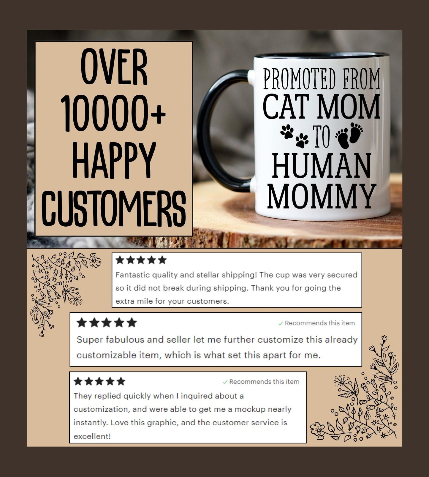 Cat mom to mom Mug, Personalized New Mom Gift, Cat Mama to Human Mama, First Mother's day Gift, New mommy Christmas Gift, Expecting Parents
