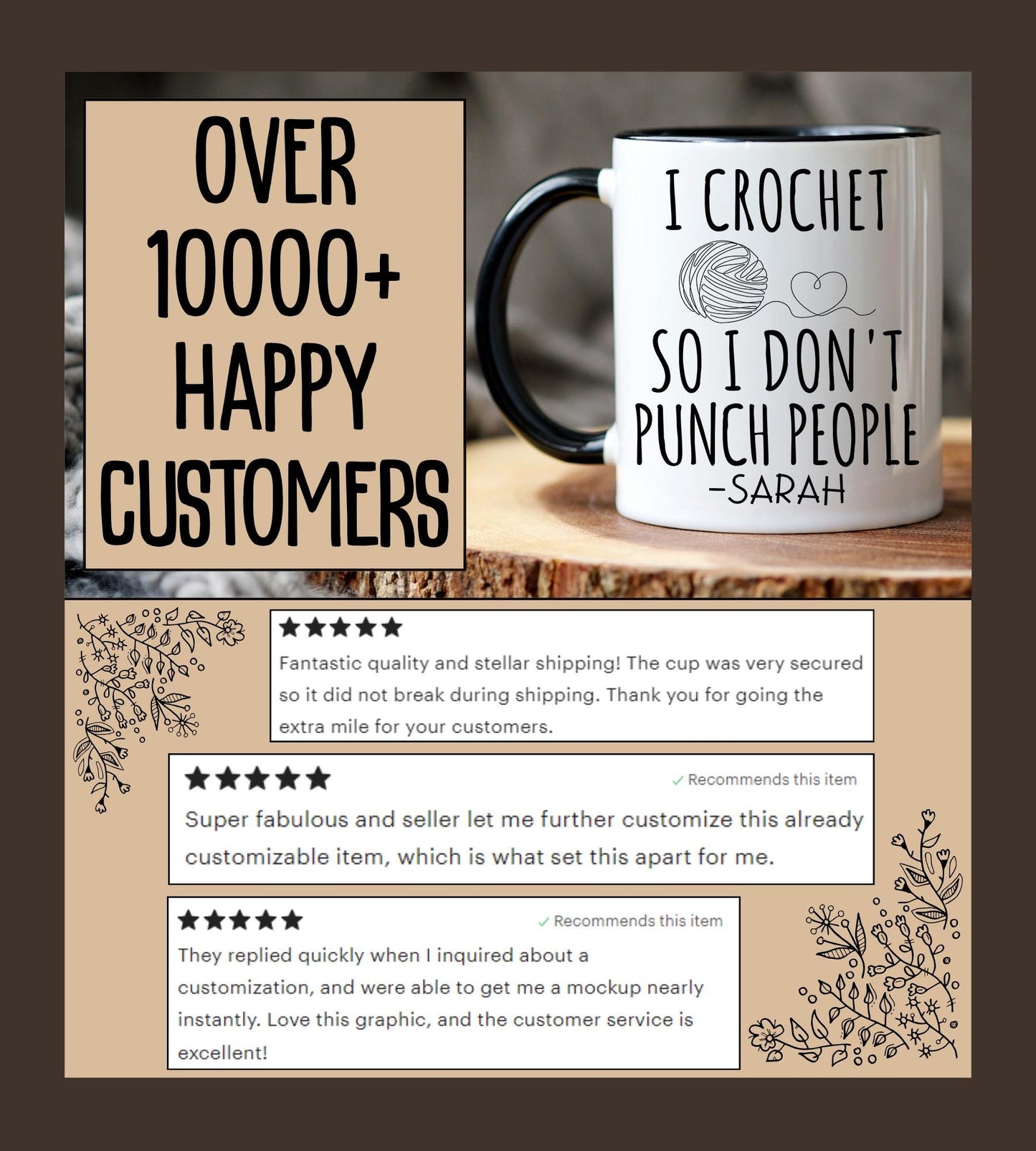 Funny Crochet Personalized Mug, Crocheting Gift, Crocheter Birthday Mug, Crochet Lover Gift, Custom Crochet Mom, Crochet Christmas Present