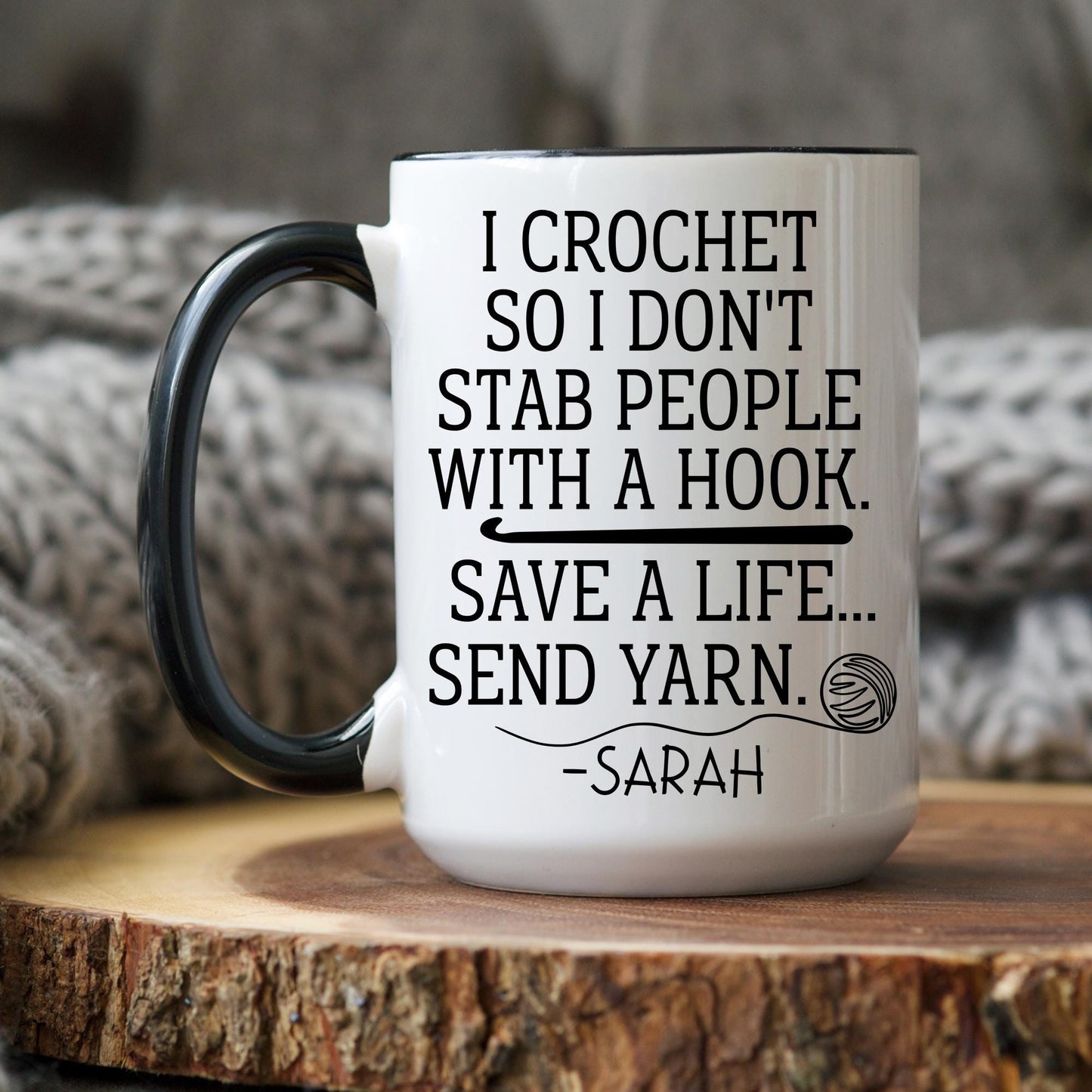 Crochet Lover Custom Gift, Funny Crochet Mug, Yarn Lover Gift, Gift for Crochet, Crocheting Birthday Gift, Humor Crochet Present Christmas