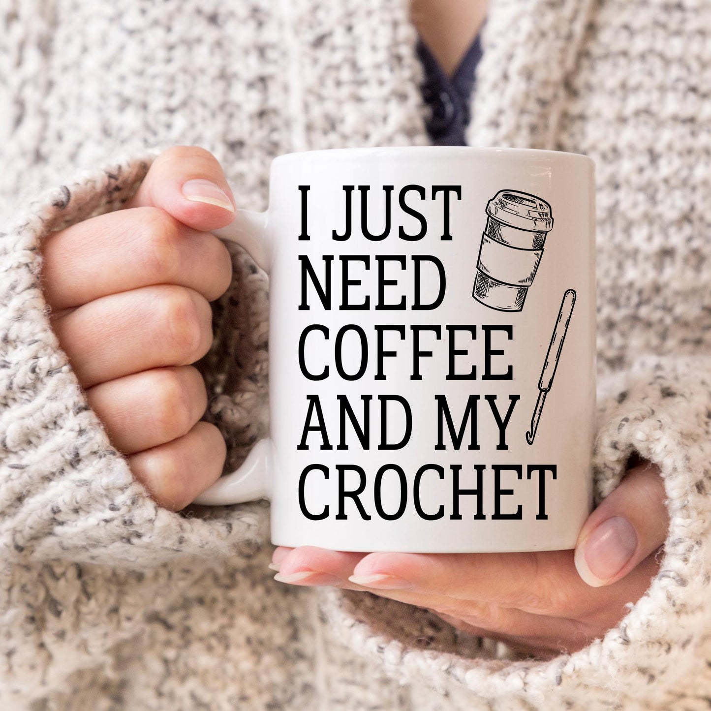 Crocheting Coffee Mug, Sarcastic Crochet, Funny Crochet Coffee Mug, Crocheter Gift, Crochet Gift for Mom And Grandma, Gift for Crochet Lover