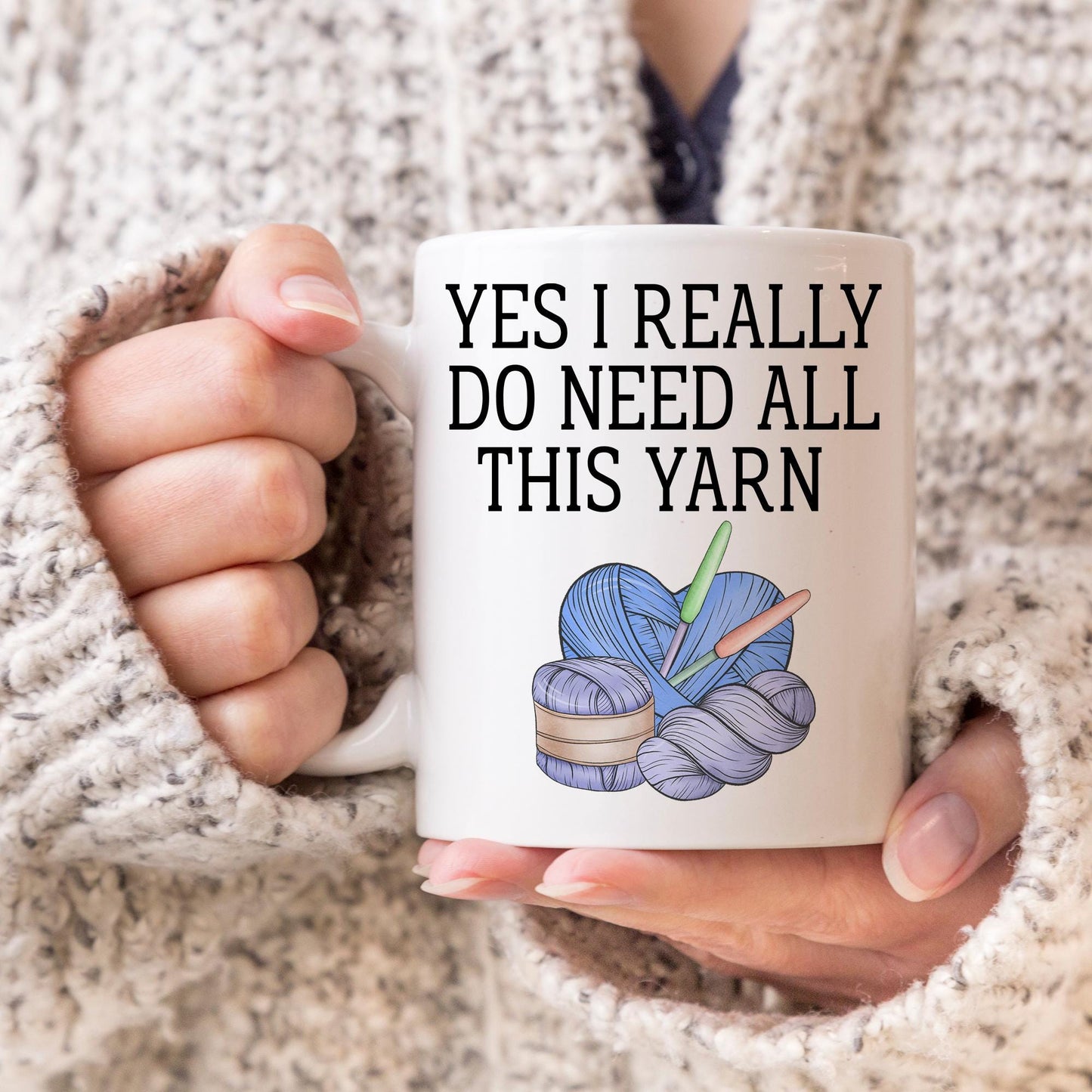 Crochet Yarn Lover Mug, Crocheter Gift for Her, Crochet Knitting Mug, Gift for Crocheting, Crochet Lover Gift, Funny Crochet Grandma Present