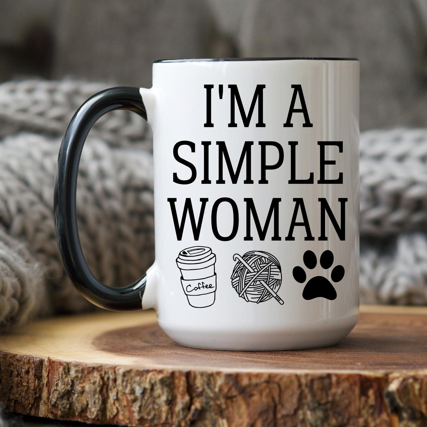 Crochet Dog Gift, Crochet Lover, Crochet Gift for Mom, Crochet Yarn Lover Coffee Cup, Crochet Gift for Her, Crocheting Mug, Crocheter Mug
