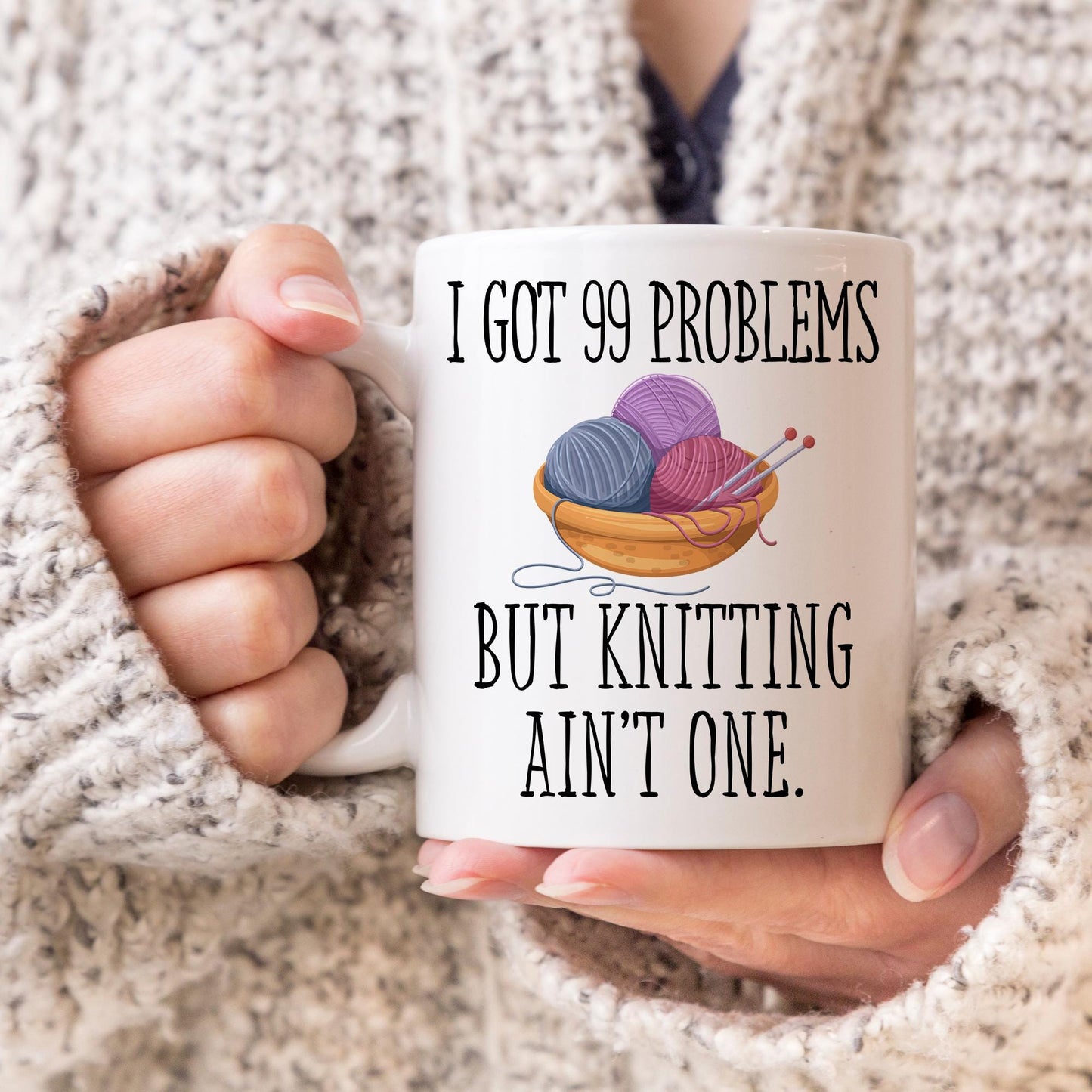 Funny Knitting Lover, Funny Knitter Mug, Knitting Gift, Yarn Lover Coffee Cup, Gift for Knitter, Knit Mom Gift, Knitting Lover Present