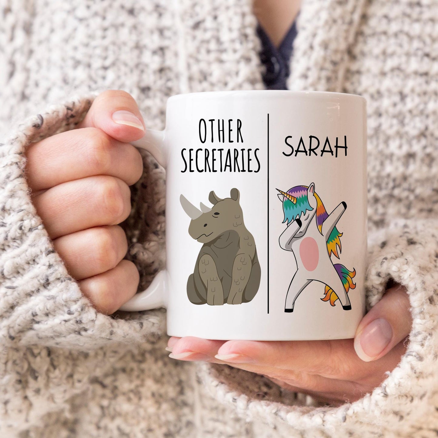 Personalized Secretary Mug, Funny Secretary Gift, Secretary Unicorn Mug, Secretary Coffee Cup, Best Secretary Birthday, Secretary Christmas