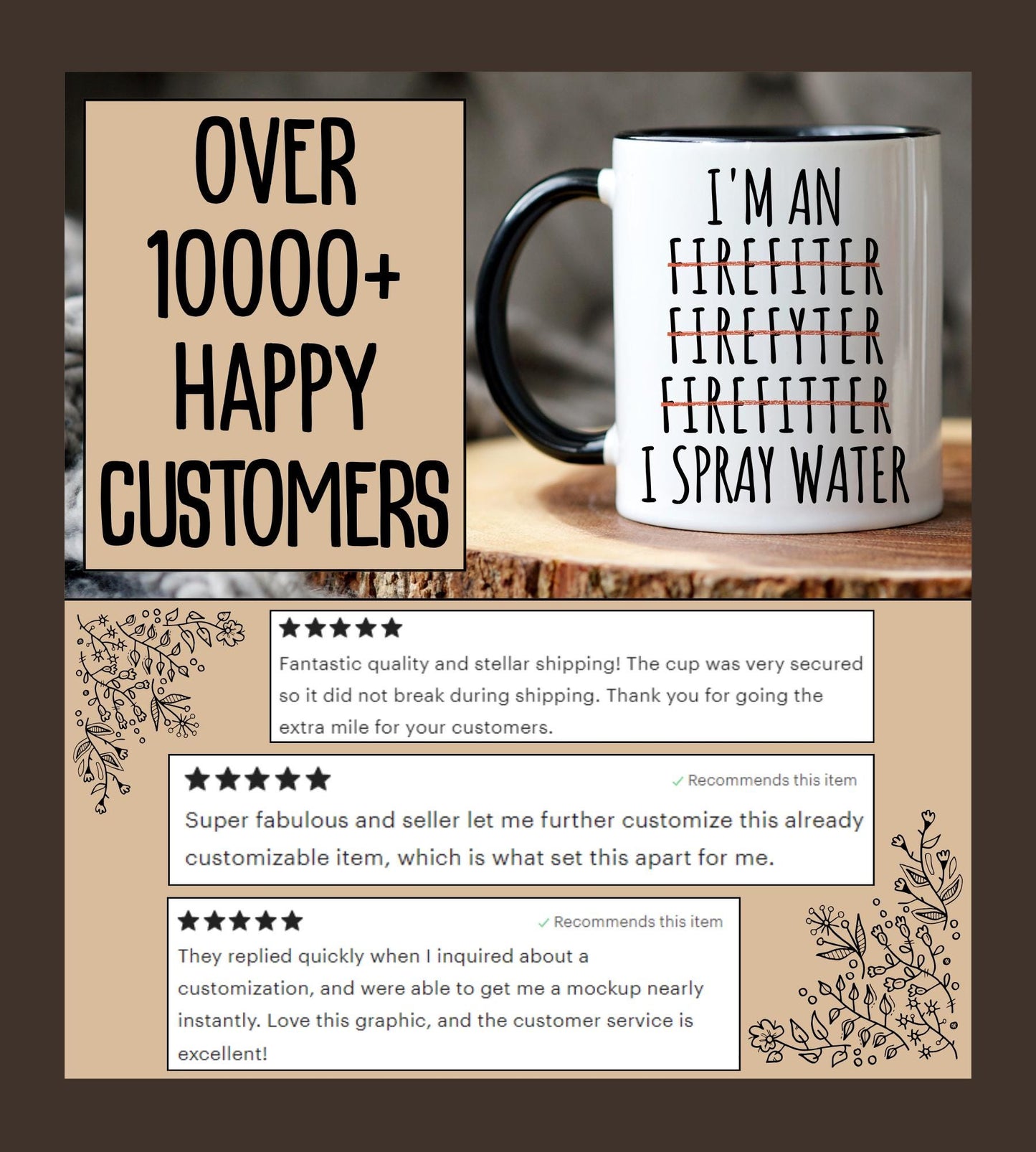 Personalized Firefighter Mug, Funny Firefighter Gift, Firefighter Thank you Present, Gift For Firefighter, Fire fighter Birthday Christmas