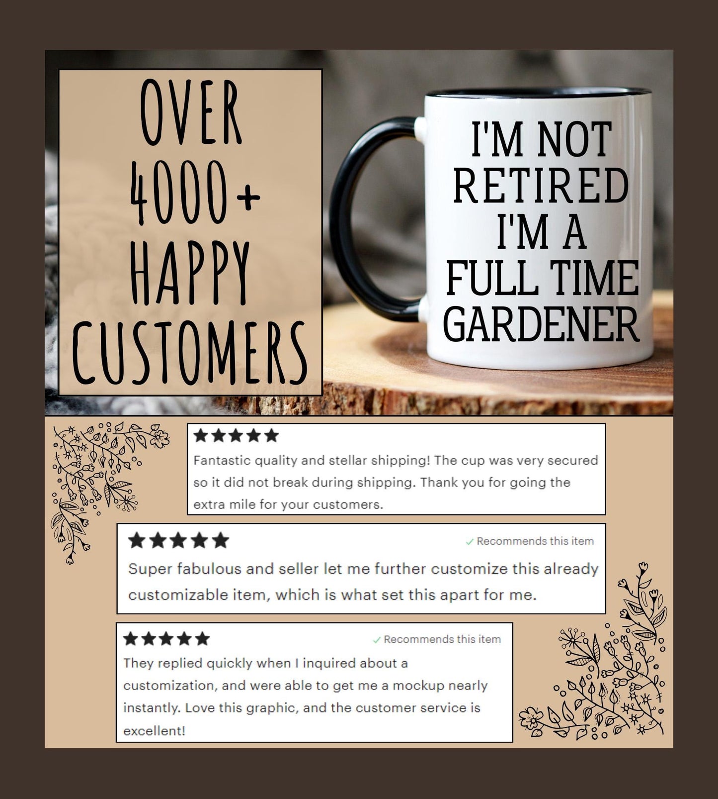 Funny Gardener Retirement Mug, Gift for Garden Lover, Custom Gardening Coffee Cup, Plant Lover Gift, Humor Retired Gardener Present