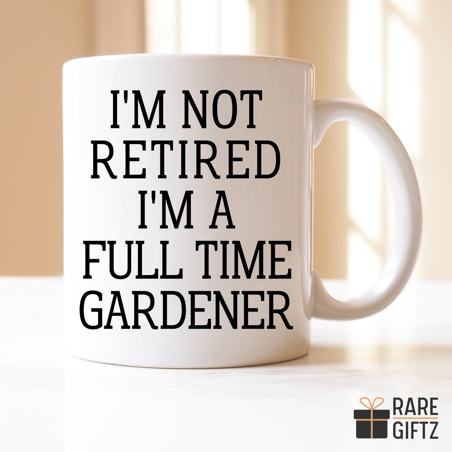 Funny Gardener Retirement Mug, Gift for Garden Lover, Custom Gardening Coffee Cup, Plant Lover Gift, Humor Retired Gardener Present