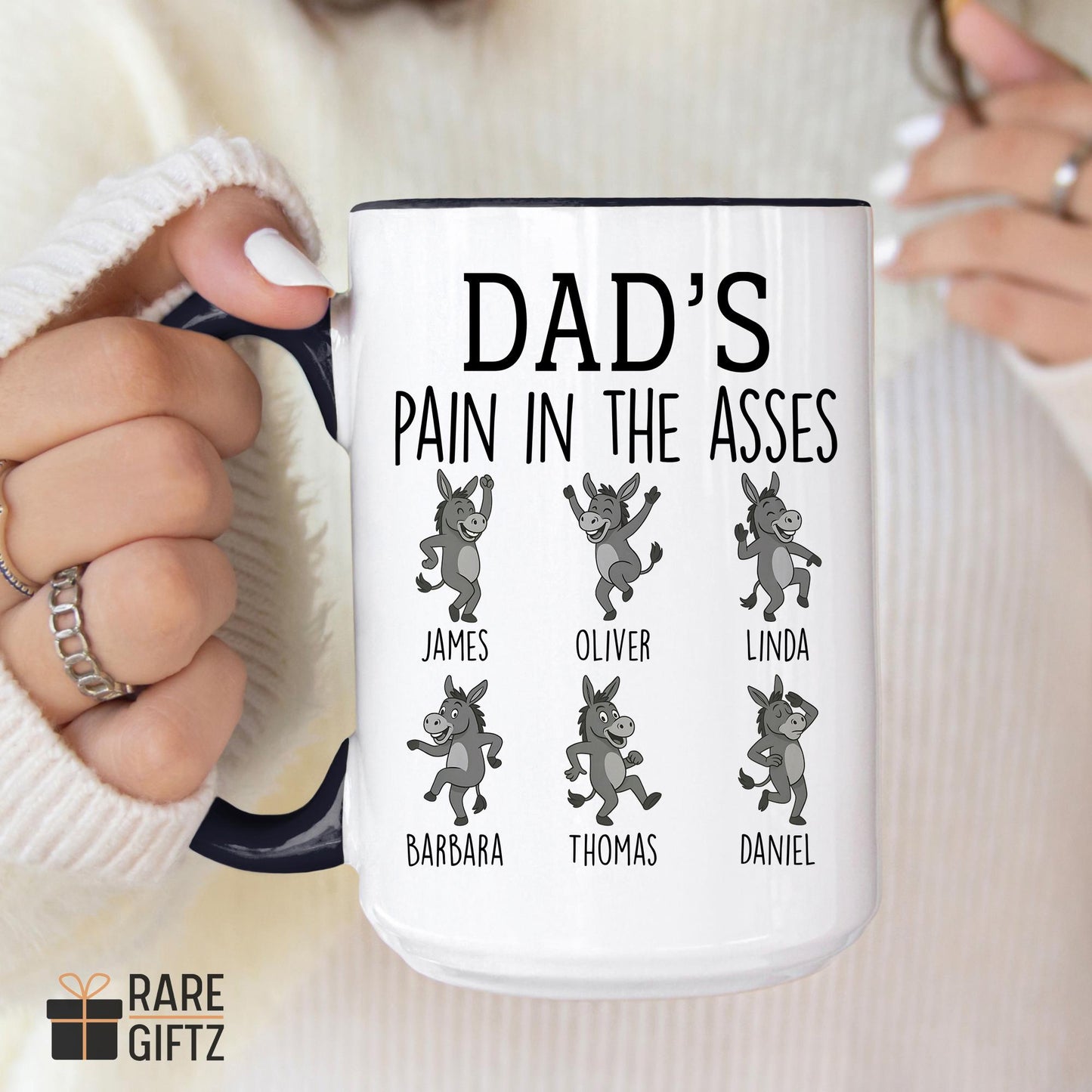 Custom Dad Mug, Funny Gift For Dad, Dad Birthday Present, Fathers Day Gift From Daughter, Dad Christmas Gift, Personalized Dad Gift From Kid