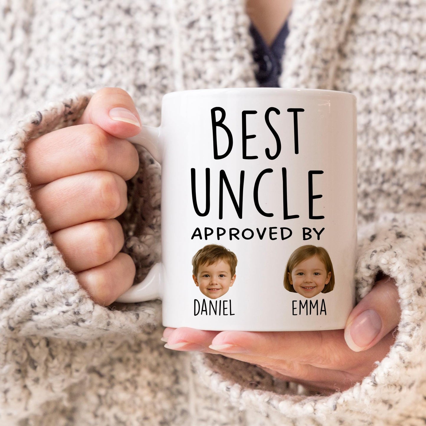 Custom Uncle Photo Mug, Best Uncle Ever Gift, Personalized Nephew Niece Uncle, Uncle Coffee Cup, Uncle To be Gift, Christmas Uncle Present
