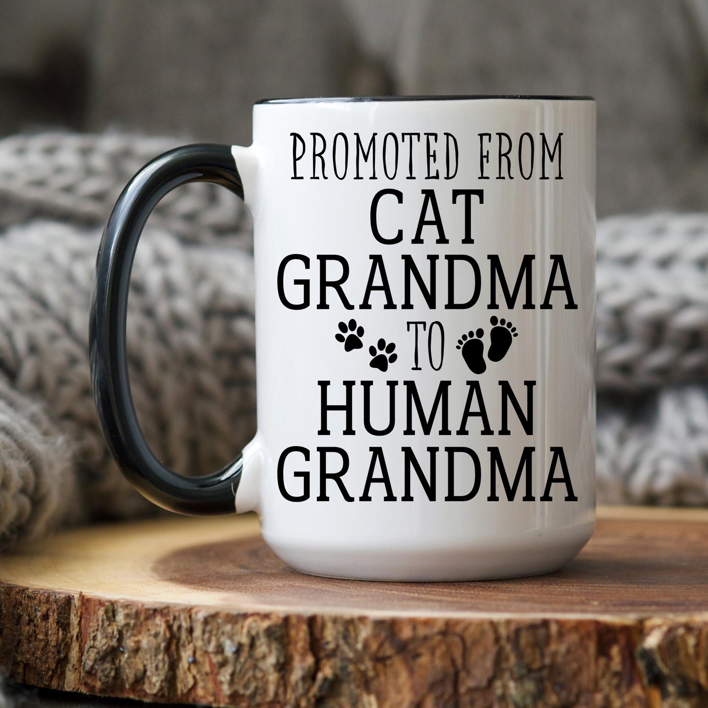 Cat Grandma to Grandma Mug, Personalized Cat Grandma Gift, Grandma Reveal Present, Pregnancy Grandma, First time Grandma Gift, Grandma To be