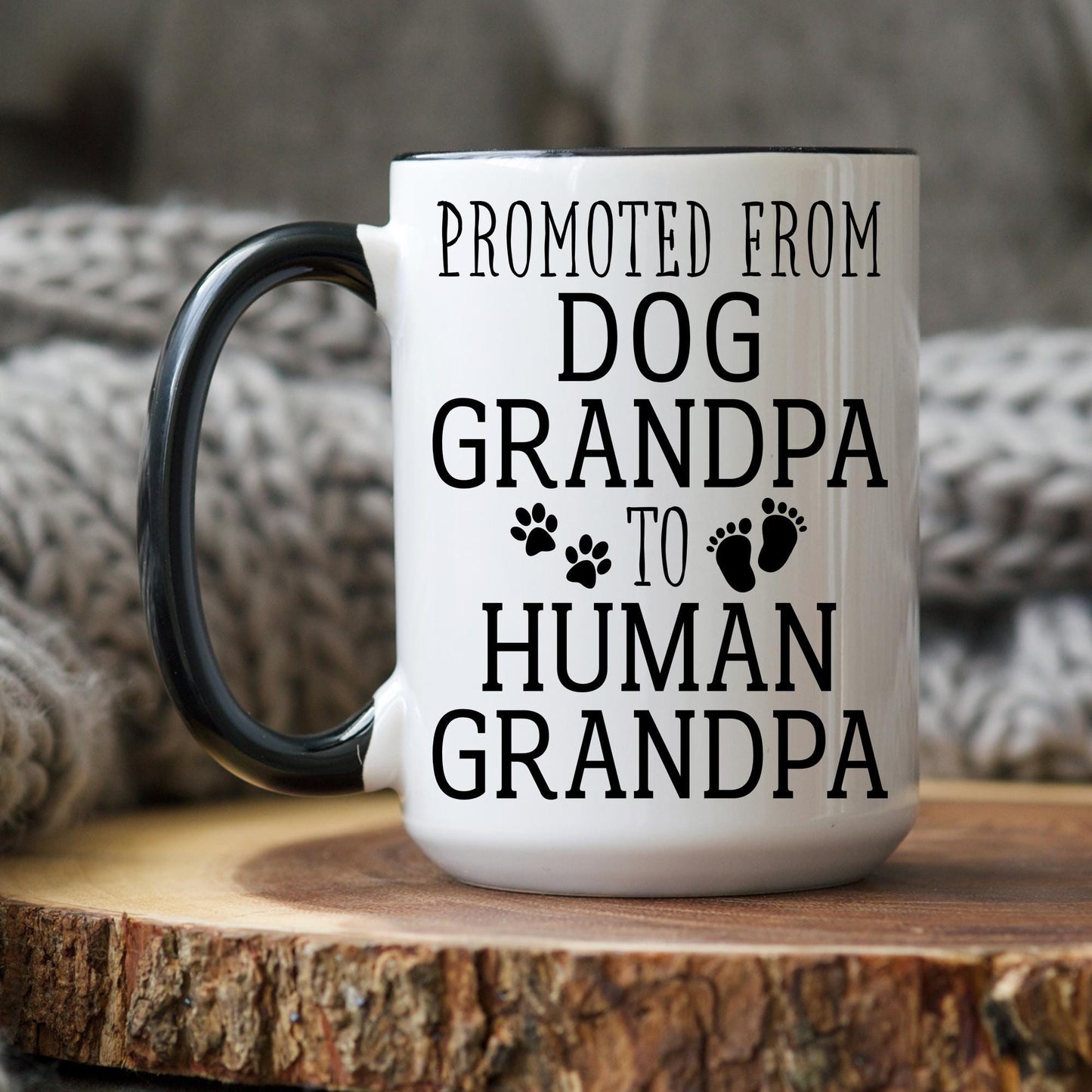 Dog Grandpa to Grandpa Mug, Personalized New Grandpa Gift, Grandpa Reveal Present, Pregnancy Grandpa, First time Grandpa Gift, Grandpa To be