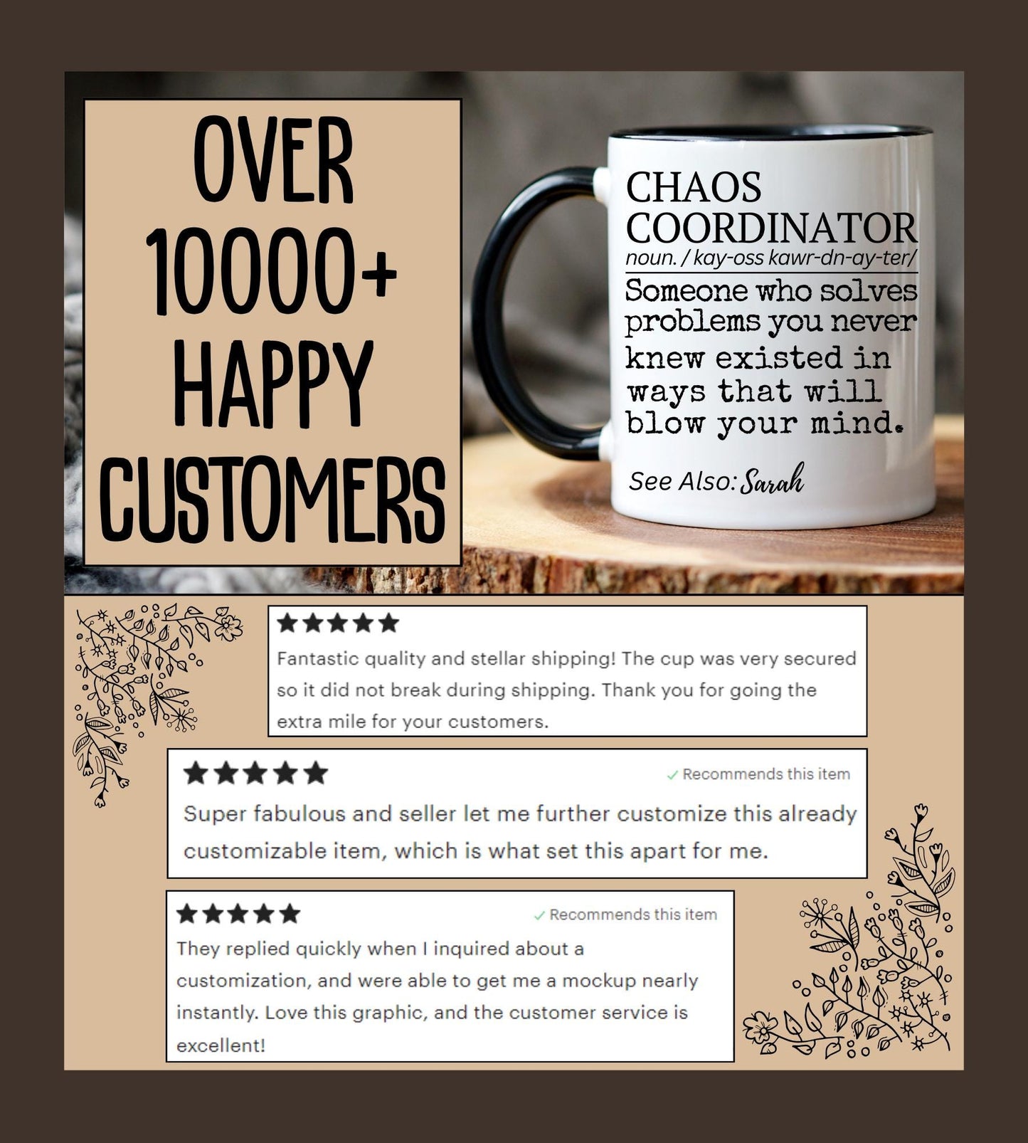 Custom Chaos Coordinator Definition Mug, Chaos Coordinator Gift, Personalized Chaos Coordinator, Gift for Manager, Boss Leaving Office Gift