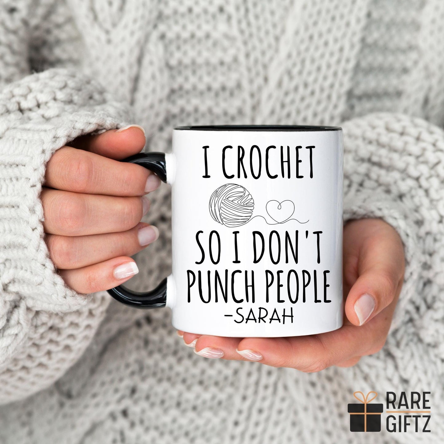 Funny Crochet Personalized Mug, Crocheting Gift, Crocheter Birthday Mug, Crochet Lover Gift, Custom Crochet Mom, Crochet Christmas Present