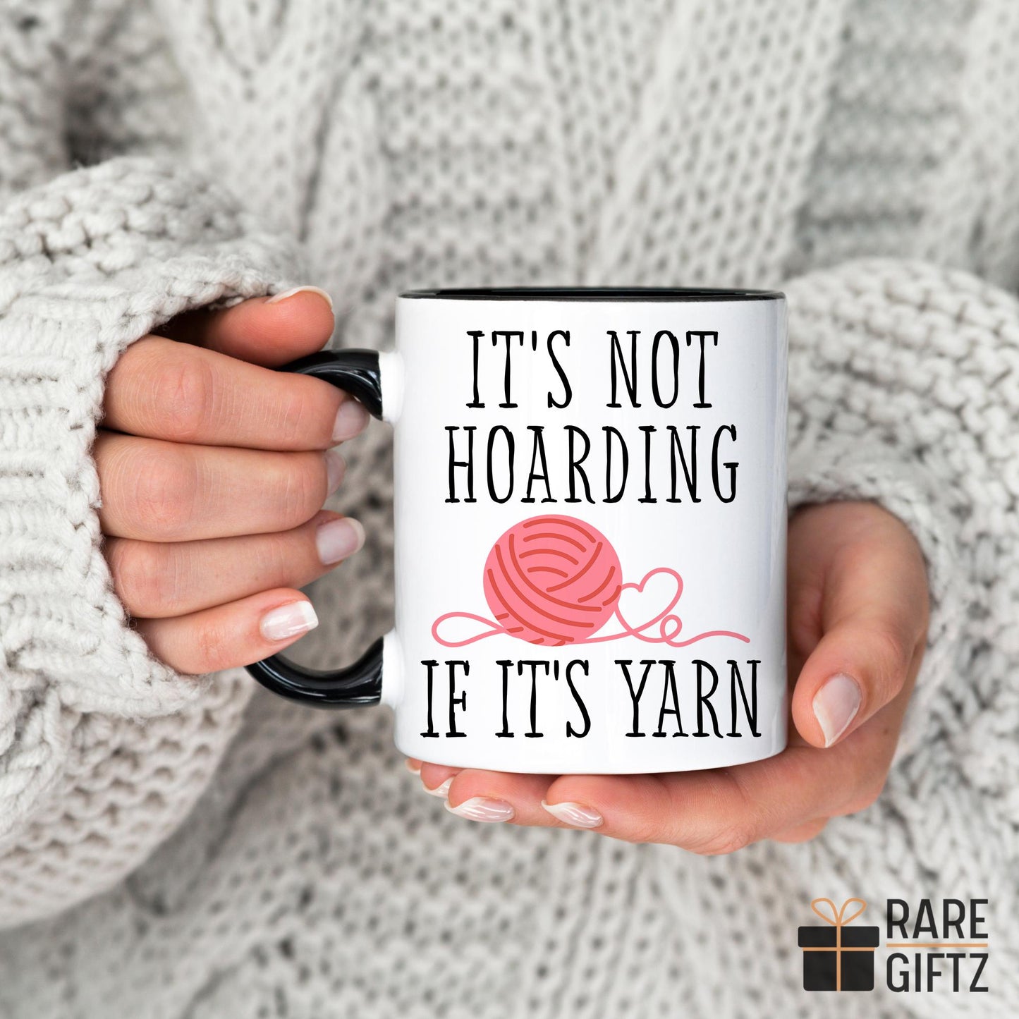 Funny Knitting Crochet Mug, Gift for Mom Grandma Sister, Knitter and Crocheter Coffee Cup, Yarn Lover Gift, Crochet Yarn Lover Present
