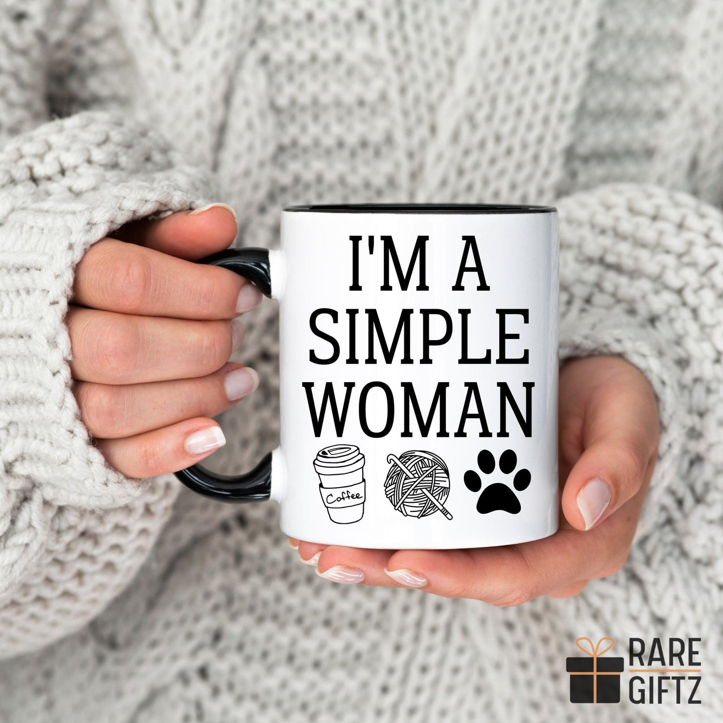 Crochet Dog Gift, Crochet Lover, Crochet Gift for Mom, Crochet Yarn Lover Coffee Cup, Crochet Gift for Her, Crocheting Mug, Crocheter Mug