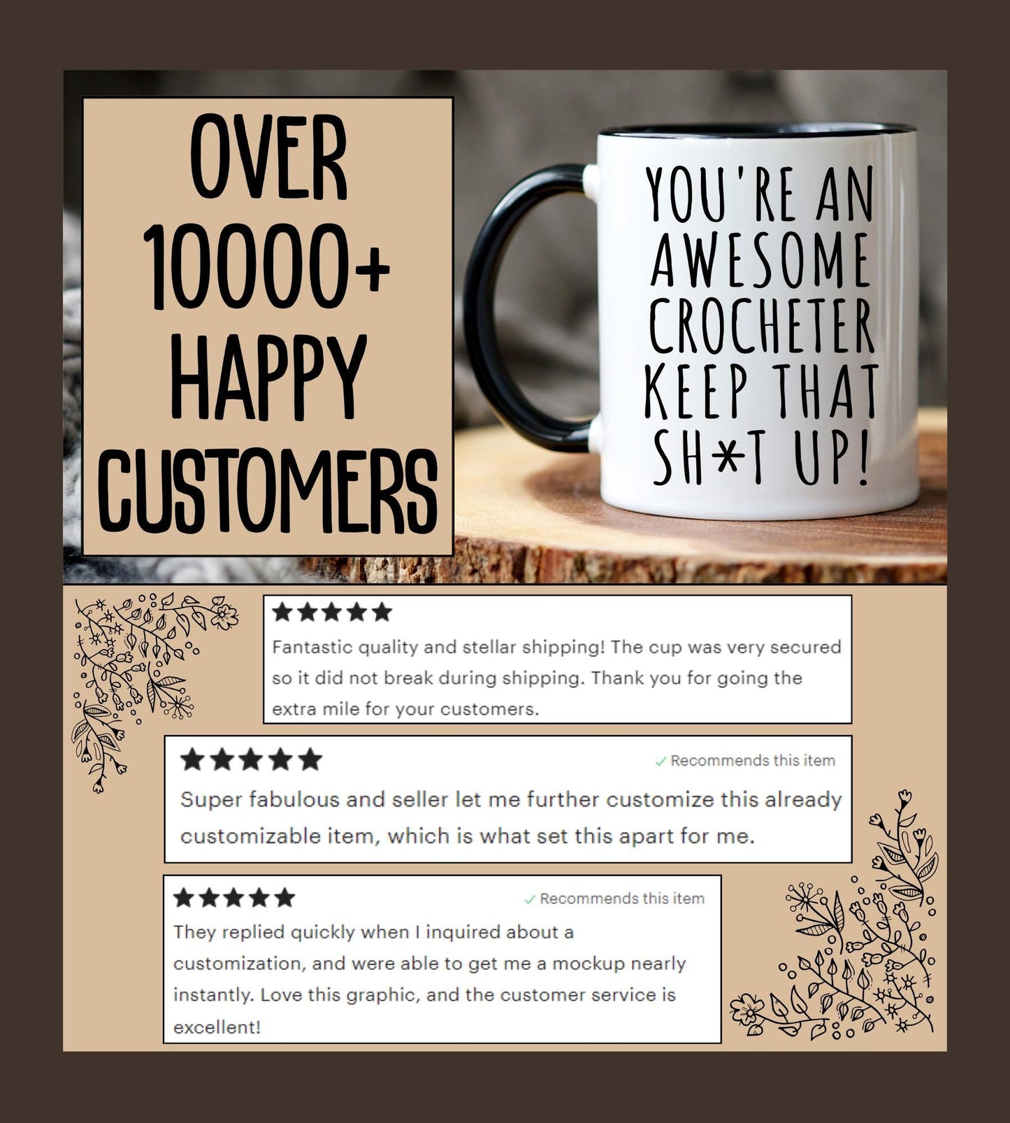 Awesome Crocheter Mug, Crochet Lover Cup, Funny Crochet Mug, Gift for Crocheter, Crochet Gift for Mom, Crochet Lover Mug, Crocheting Present