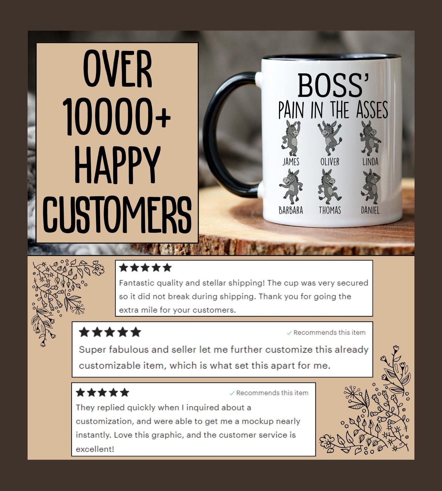 Custom Boss mug, Funny Boss Gift, Boss Secret Santa Gift, Boss Christmas Present, Boss Gift from coworker, Boss leaving gift from employees