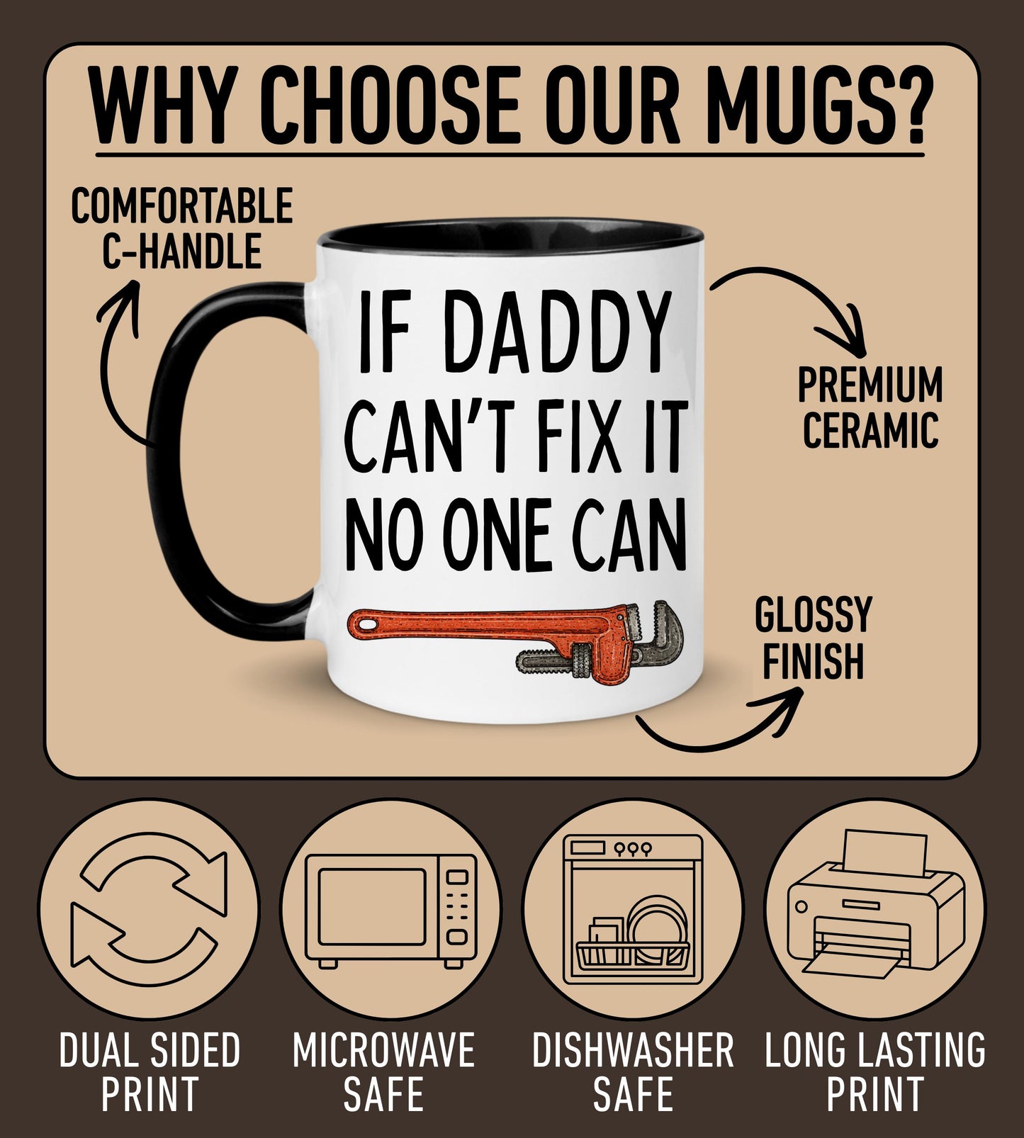 Daddy Mug, Personalized Daddy Gift, Custom Daddy Mug from kids children, Daddy Birthday Christmas, Daddy Garage Mug, Daddy father's day gift