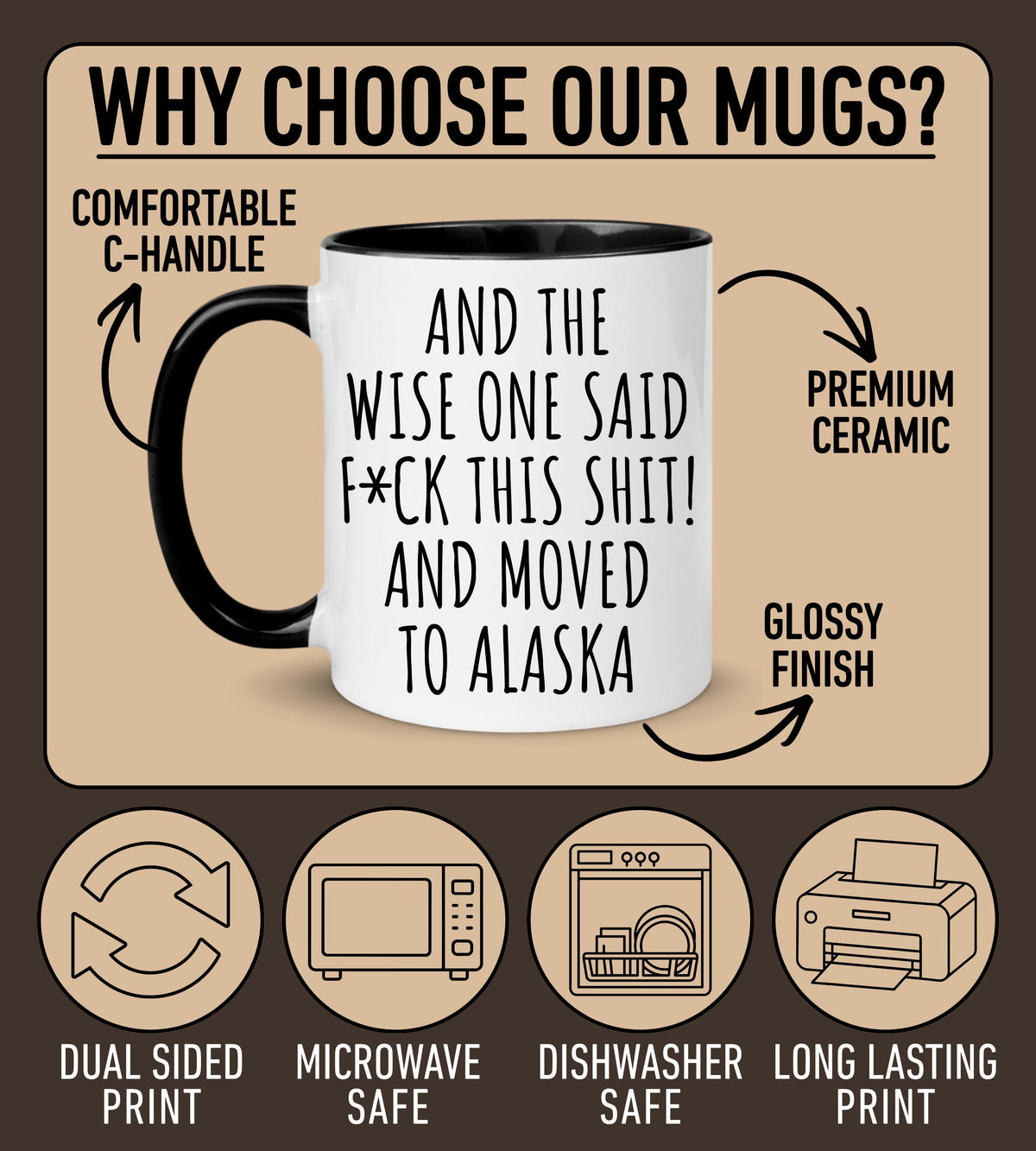 Moving to Alaska Mug, Personalized Alaska Relocation Mug, Moving To Alaska State Gift, Alaska Moving Away Cup, Funny Alaska Relocating Mug