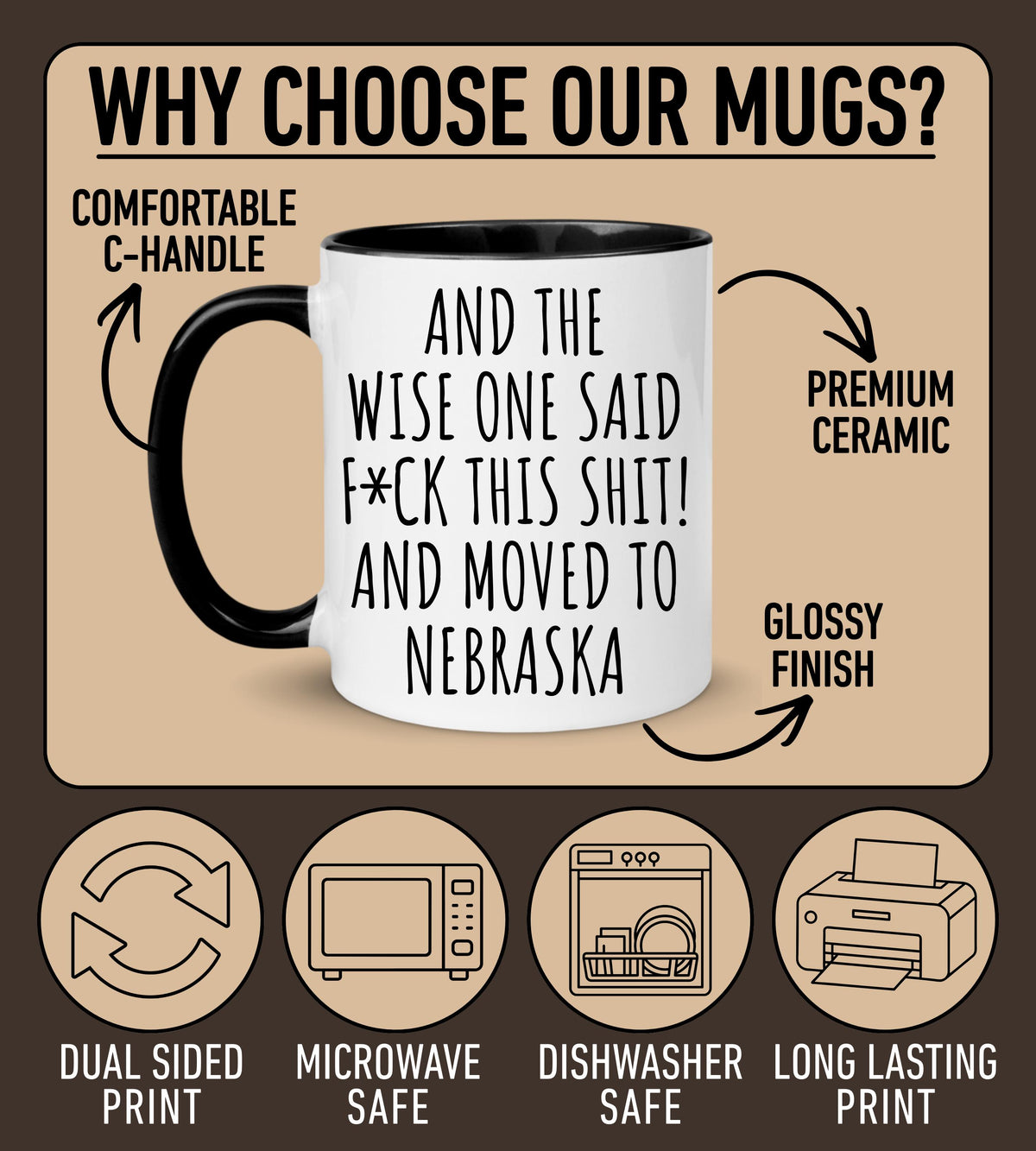 Moving to Nebraska Mug, Custom Nebraska Relocation Mug, Moving To Nebraska State Gift, Nebraska Moving Away Cup, Nebraska Relocating Mug