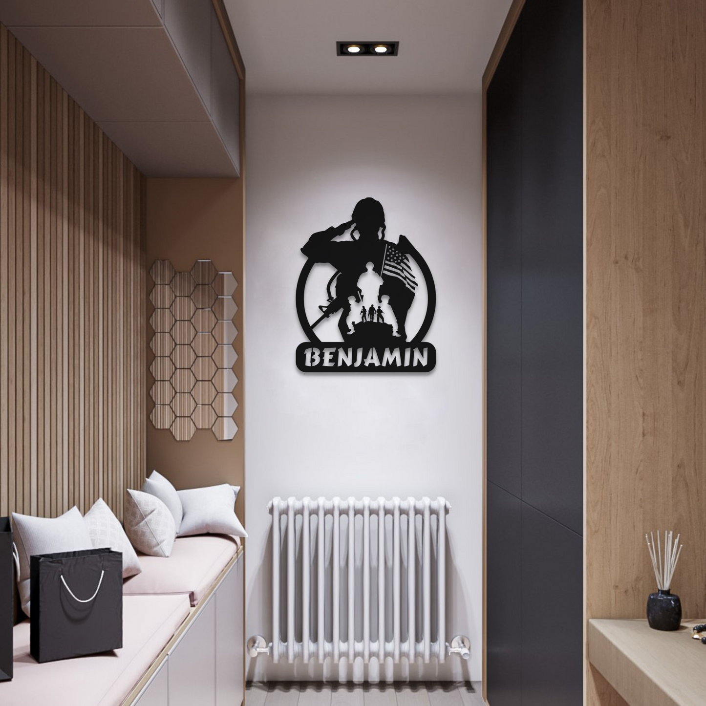 Custom Veteran Metal Sign
