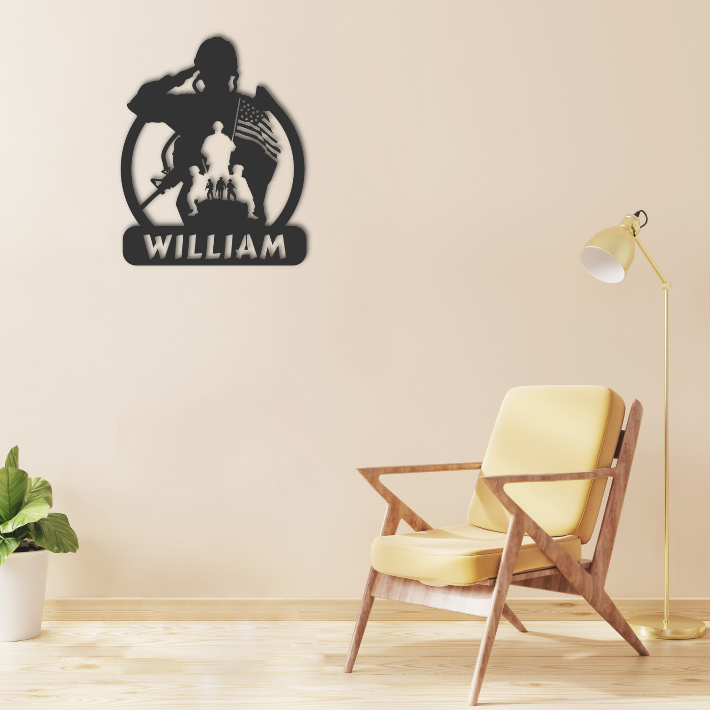 Custom Veteran Metal Sign