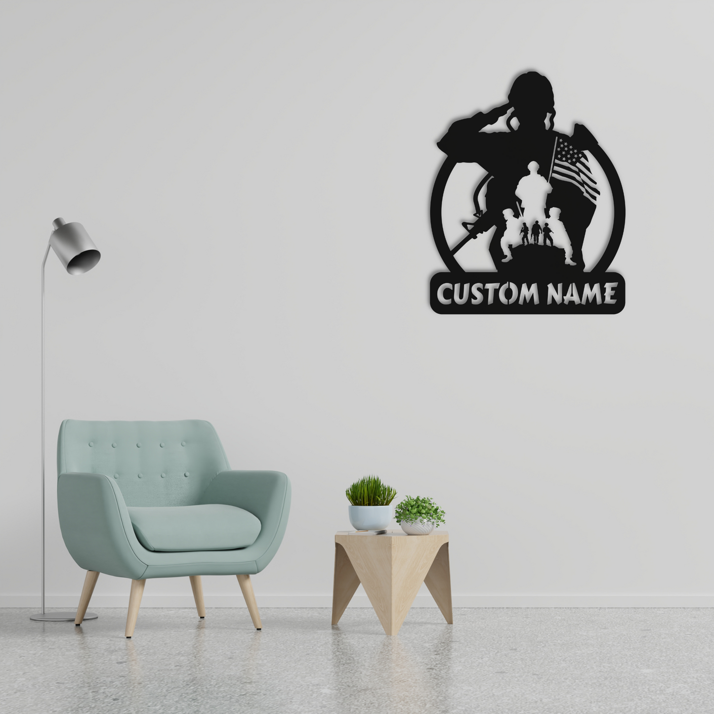 Custom Veteran Metal Sign