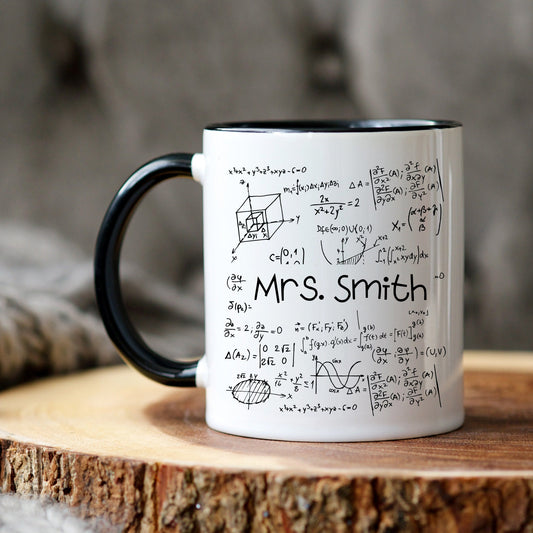 Personalized Math Teacher Mug, Custom Math Teacher, Mathematician Mug,Teacher Appreciation, Best Math Teacher Ever, Gift For Math Teacher