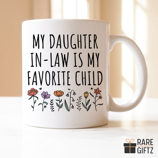 Daughter in Law Favorite Child, Funny gift mom in-law, Gift for father-in-law, Father in Law, Mom in law, Favorite Kid Mug, Newly Wed Gift