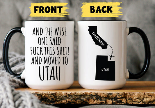 Relocating to Utah Gift, Moving to Utah, Utah Gift, Moving Away Gift, Going Away, New Job Utah, Utah State Gift, Custom Relocating Mug