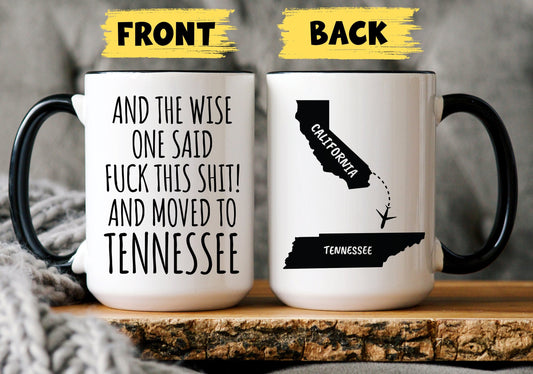 Relocating to Tennessee Gift, Moving to Tennessee, Tennessee Gift, Moving Away Gift, Going Away, New Job Tennessee, Tennessee State Mug