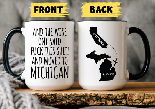Relocating to Michigan Gift, Moving to Michigan, Michigan Gift, Moving Away Gift, Going Away, New Job Michigan, Michigan State Coffee Mug