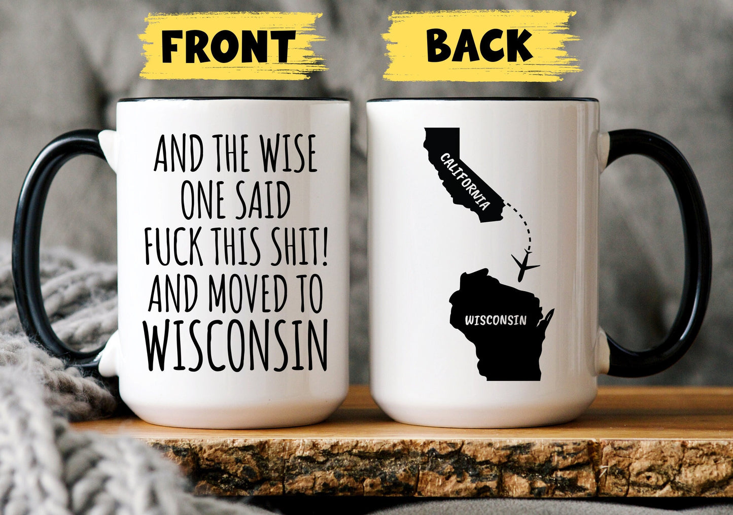 Relocating to Wisconsin Gift, Moving to Wisconsin, Wisconsin Gift, Moving Away Gift, Going Away, New Job Wisconsin, Wisconsin State Mug