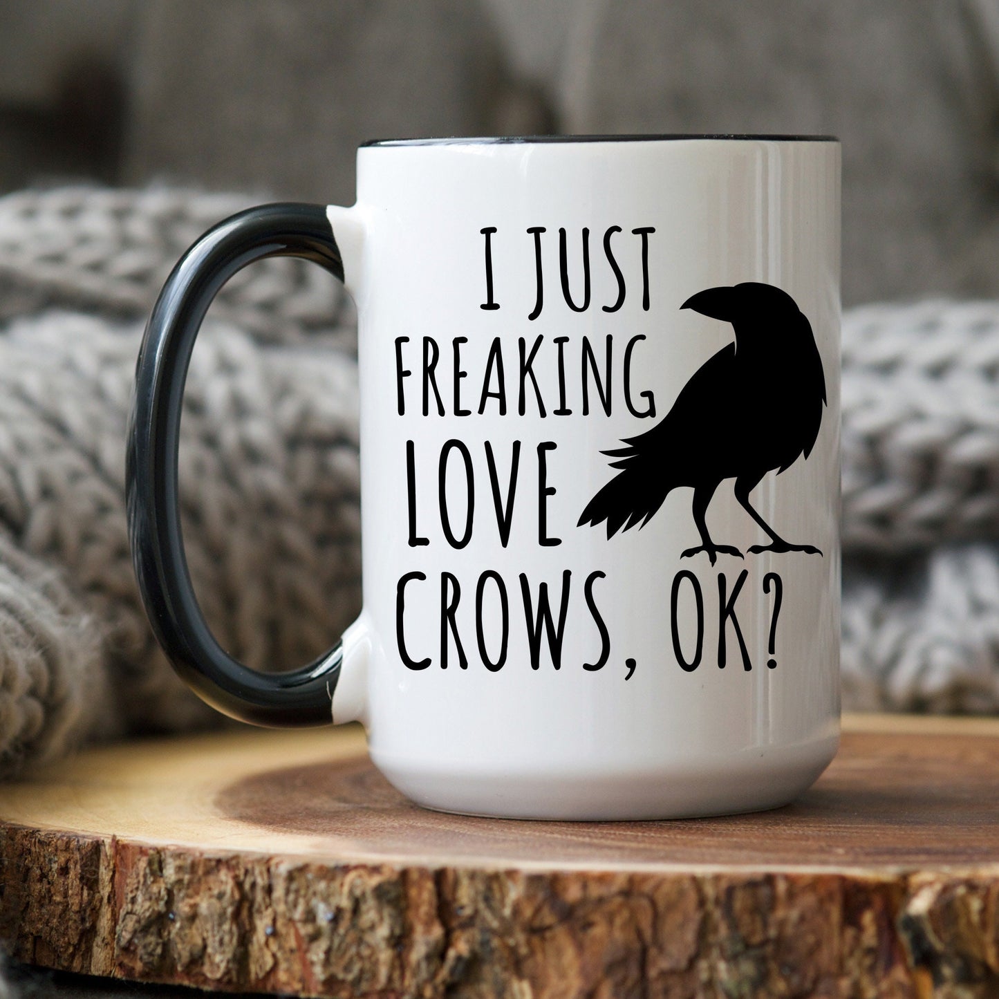 Raven Crow Mug, Cawfee Crow Mug, Funny Bird Lover Gift, Bird Lover Gift, Birdwatching Mug, Raven Coffee Mug, Crow Lover Gift, Bird Watcher